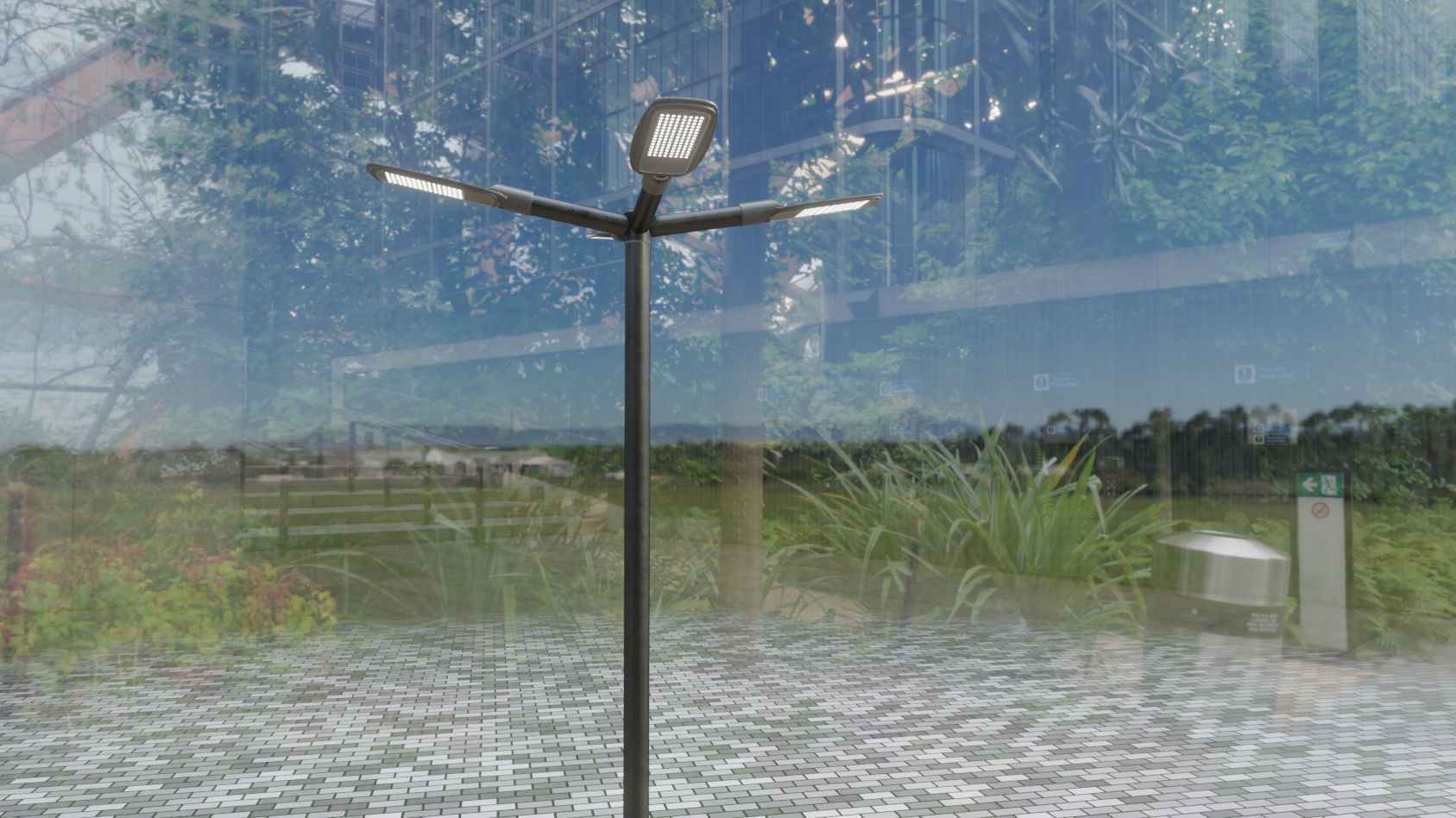 Street Light 12 version 4 3m with pole 3 Low-poly 3D model_61