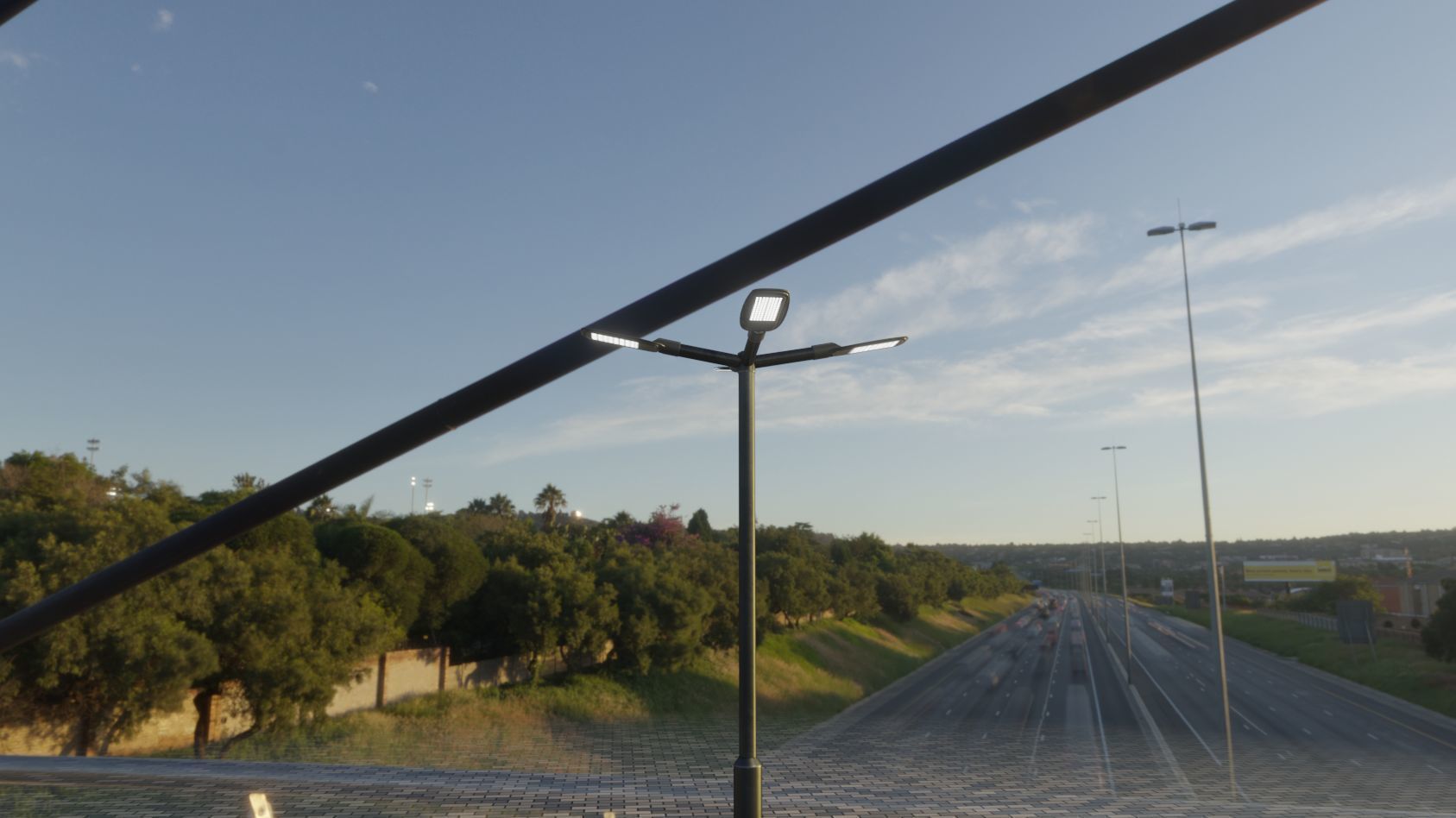 Street Light 12 version 4 3m with pole 3 Low-poly 3D model_28