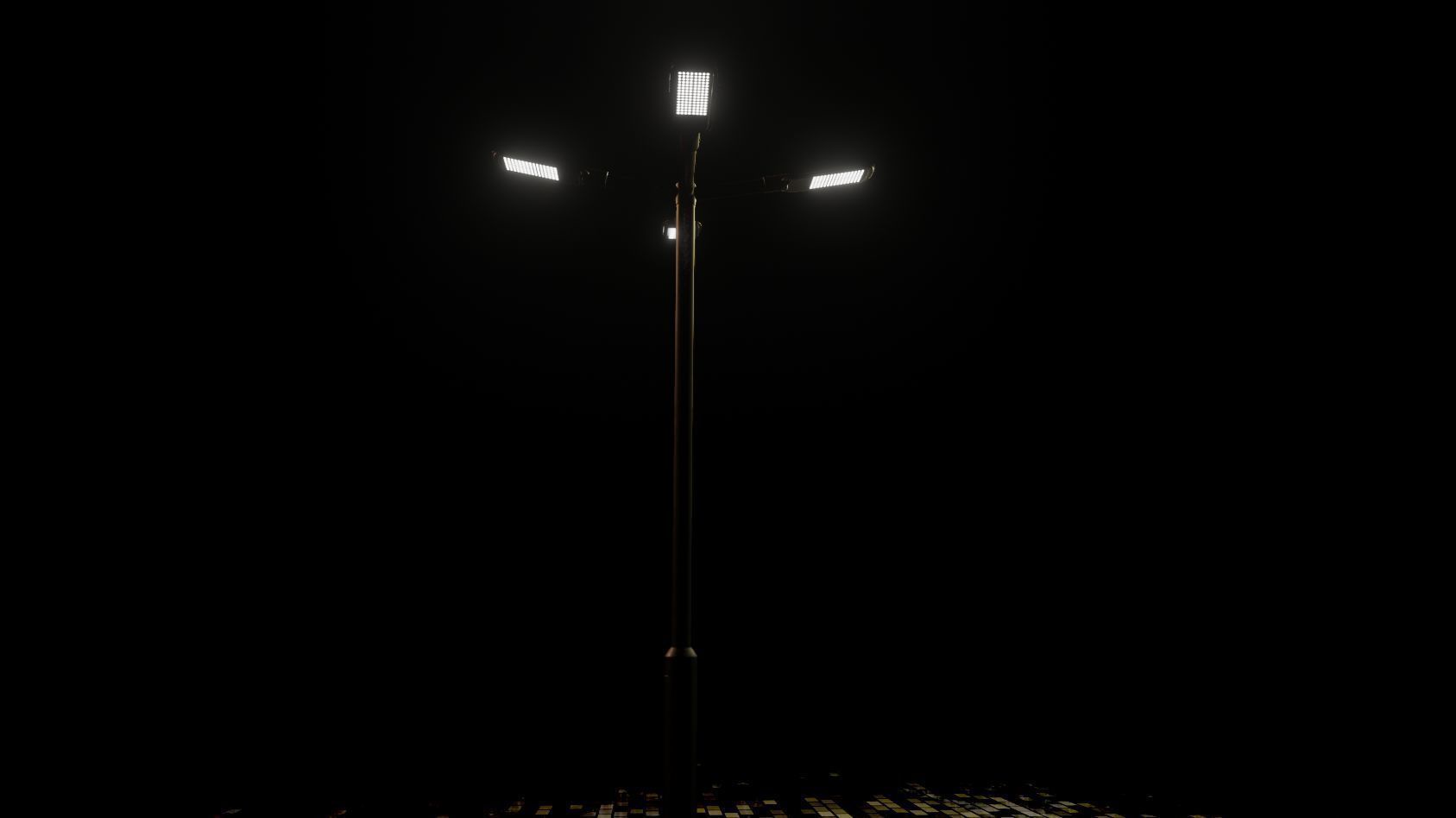 Street Light 12 version 4 3m with pole 3 Low-poly 3D model_73