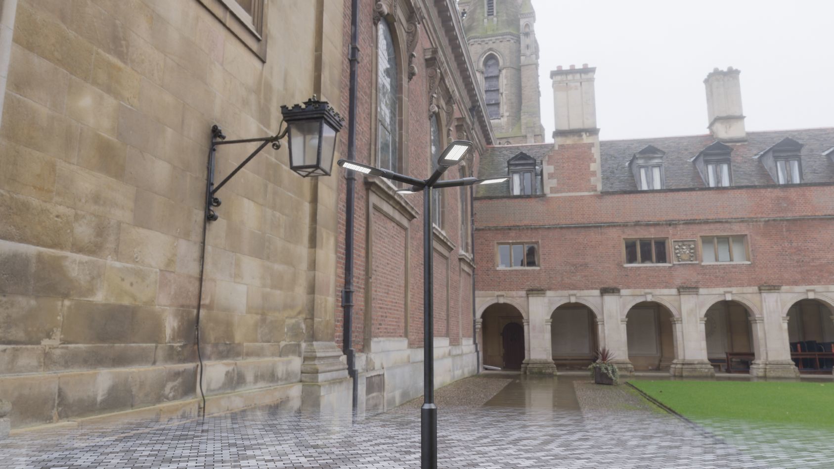 Street Light 12 version 4 3m with pole 3 Low-poly 3D model_27