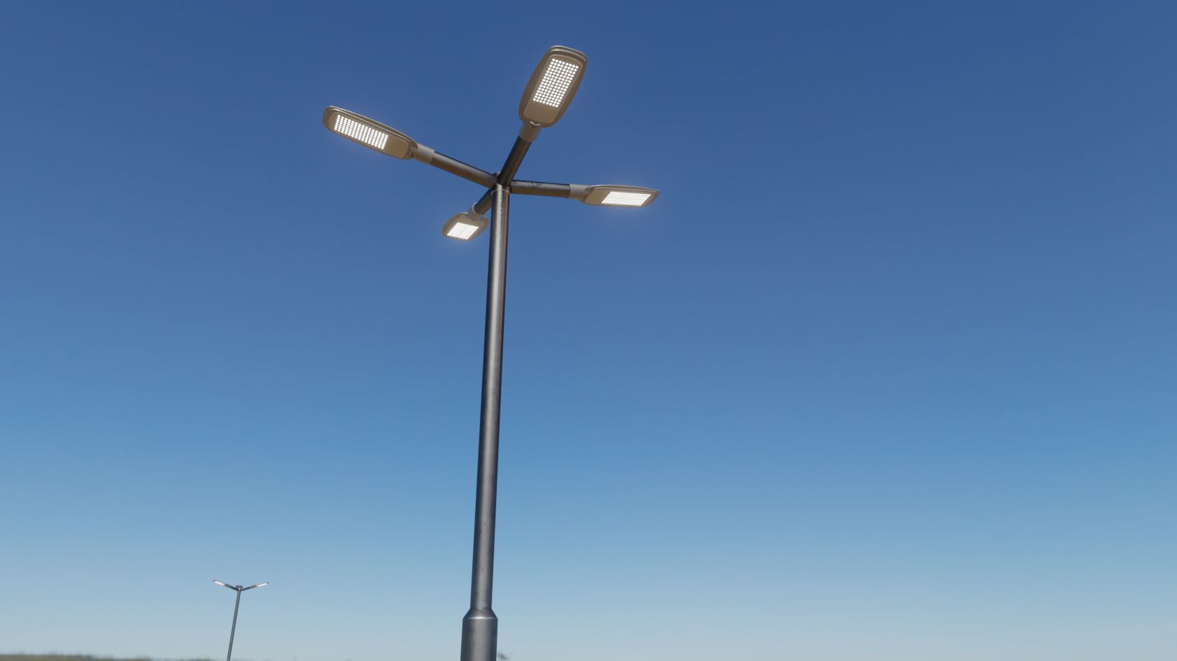 Street Light 12 version 4 3m with pole 3 Low-poly 3D model_2