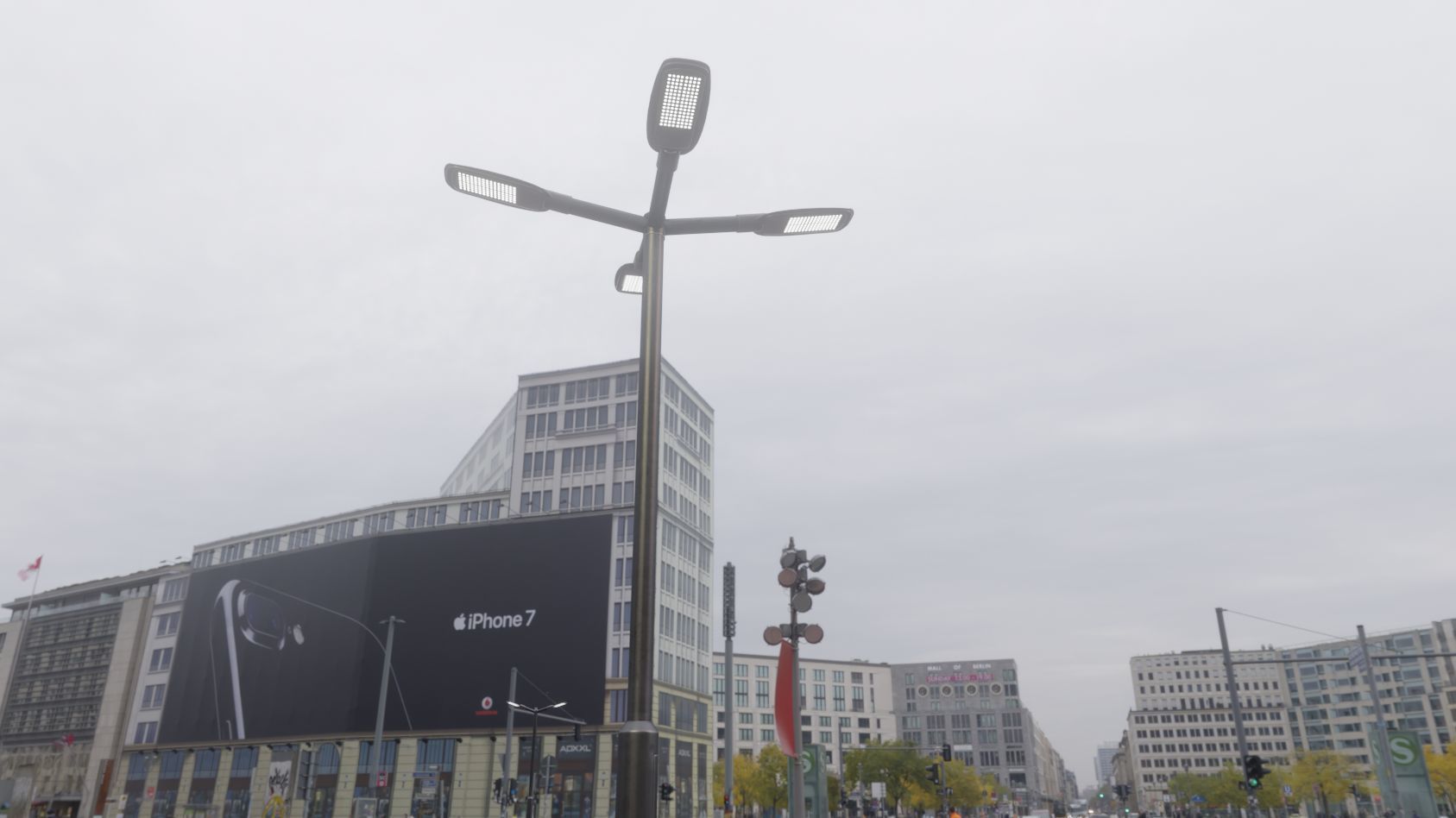 Street Light 12 version 4 3m with pole 3 Low-poly 3D model_3