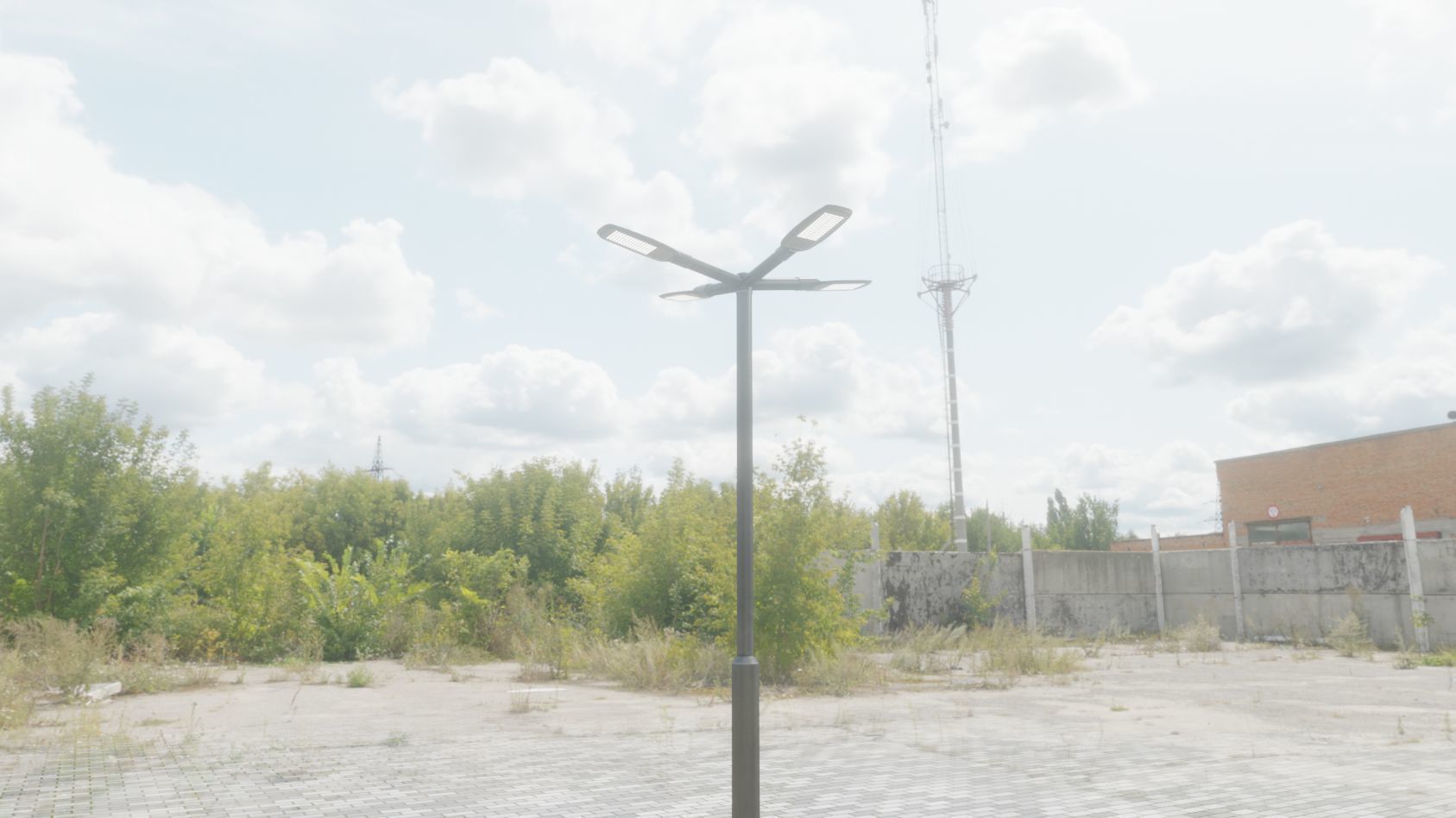 Street Light 12 version 4 3m with pole 3 Low-poly 3D model_26