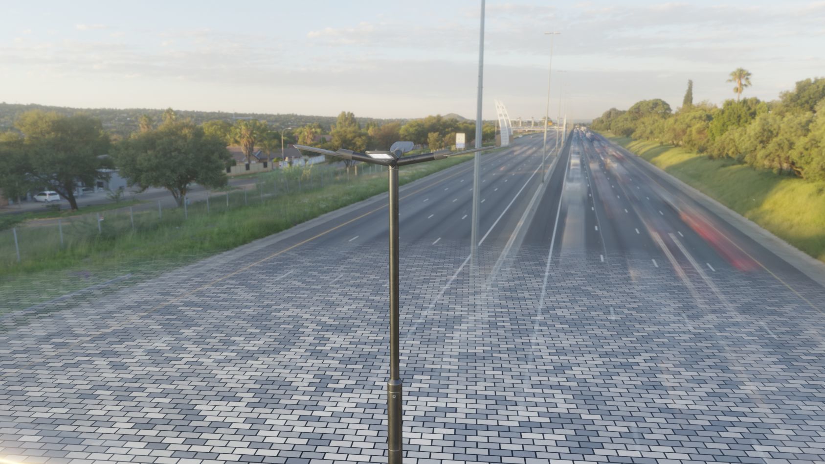 Street Light 12 version 4 3m with pole 3 Low-poly 3D model_13