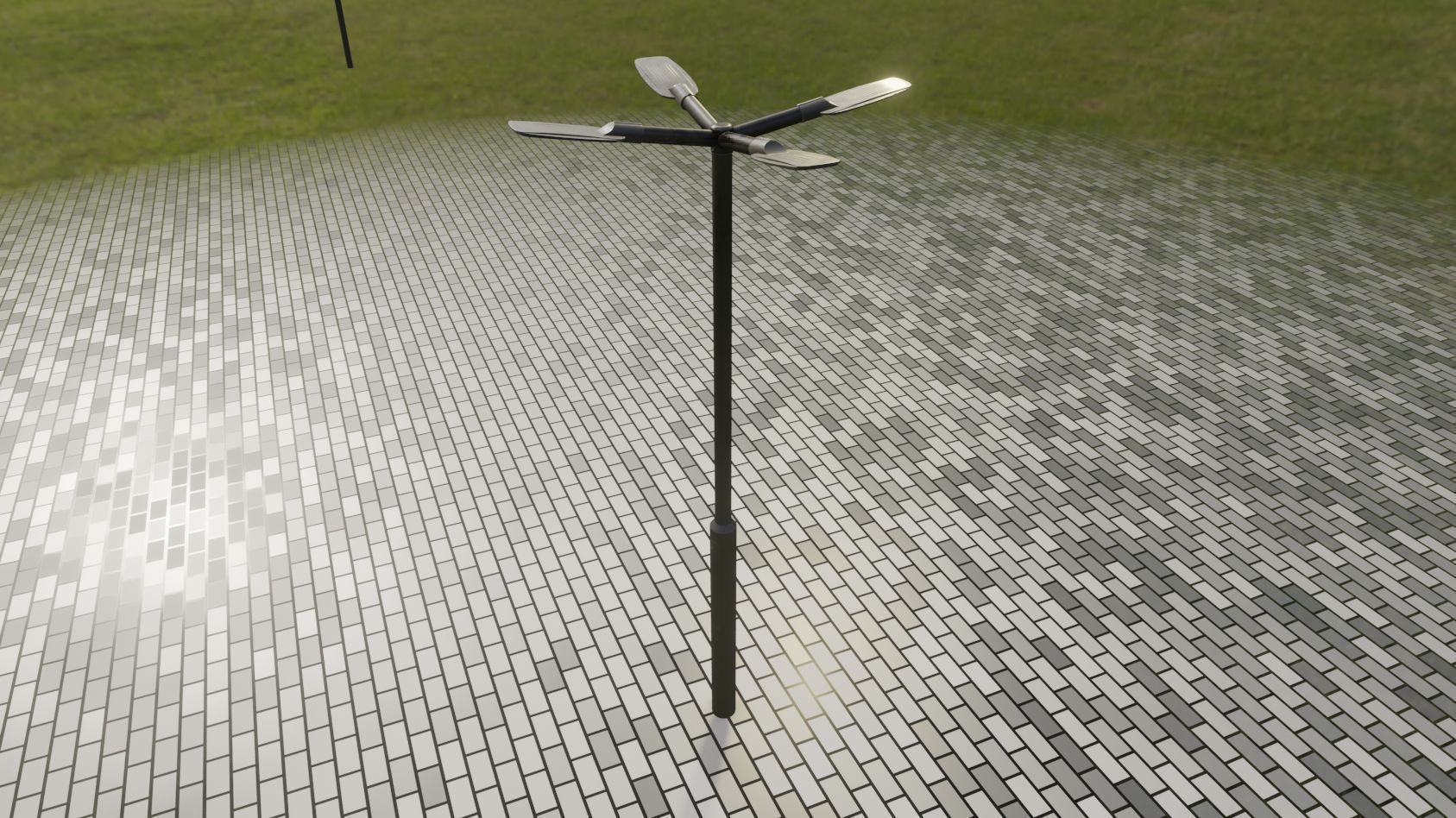 Street Light 12 version 4 3m with pole 3 Low-poly 3D model_52