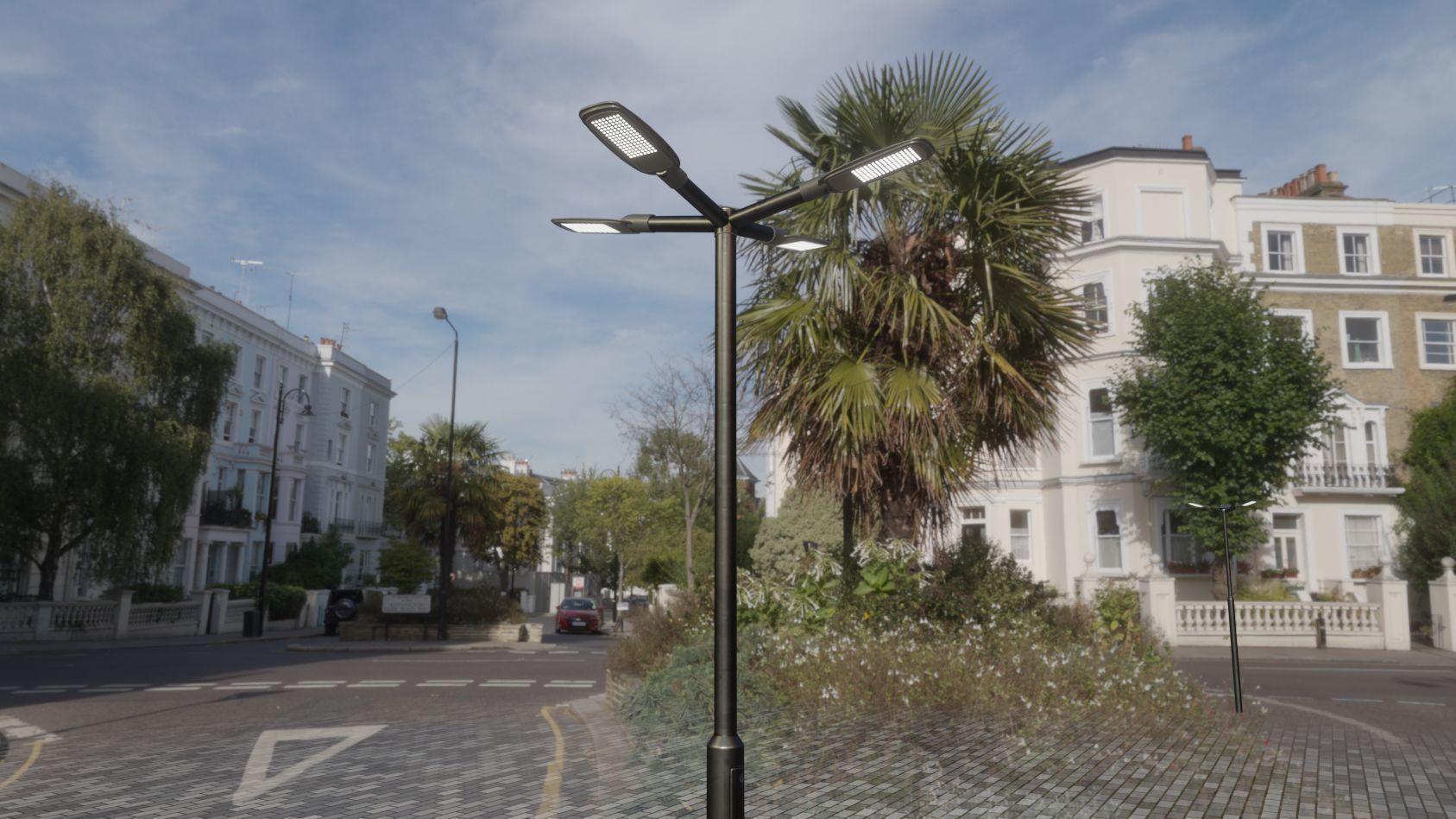 Street Light 12 version 4 3m with pole 3 Low-poly 3D model_40