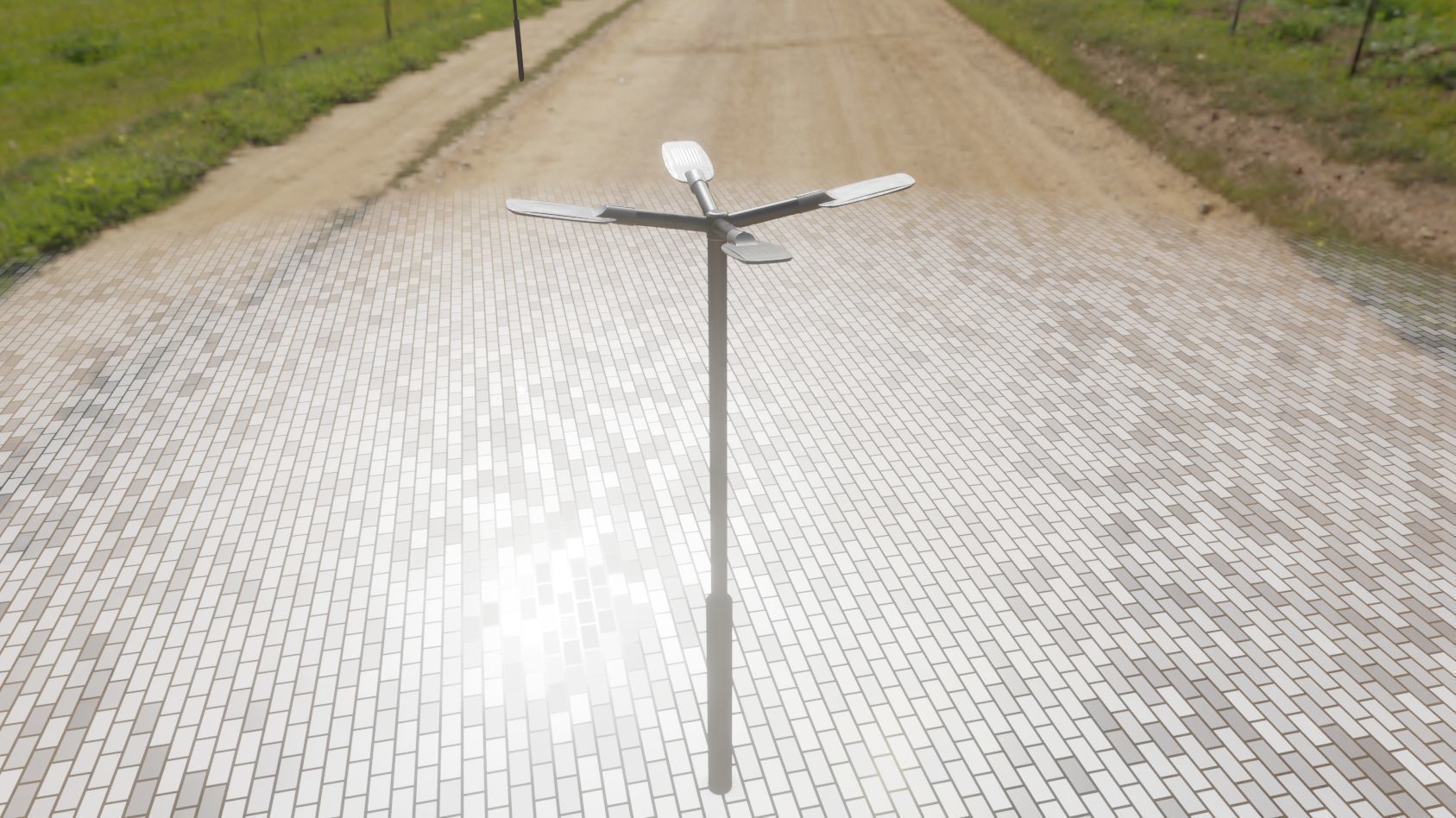 Street Light 12 version 4 3m with pole 3 Low-poly 3D model_53