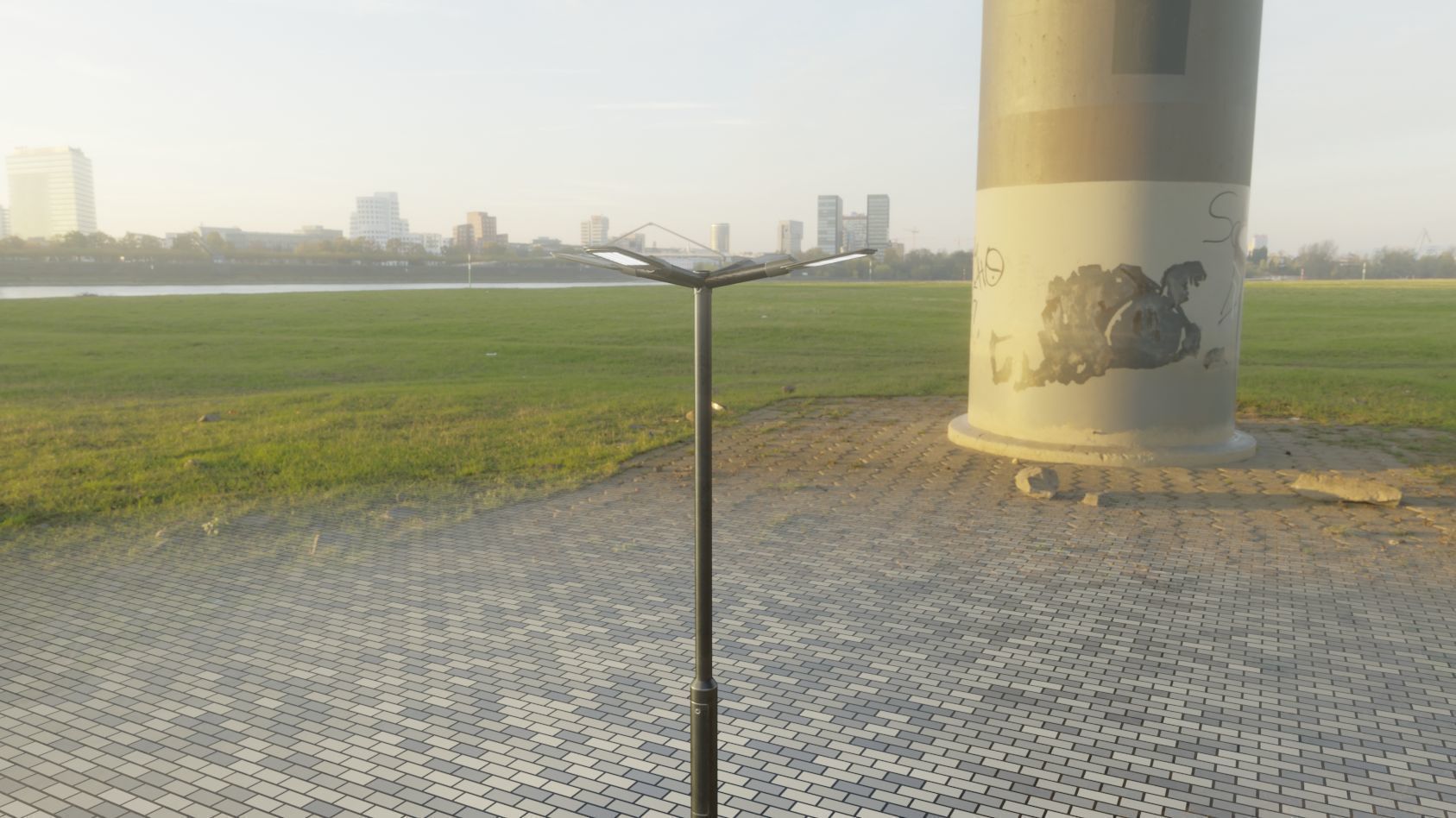 Street Light 12 version 4 3m with pole 3 Low-poly 3D model_15