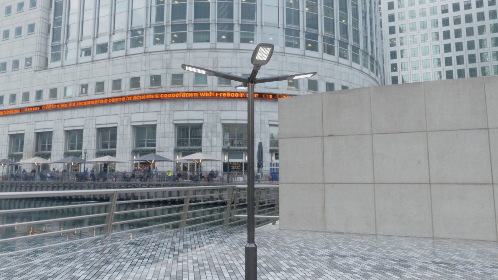 Street Light 12 version 4 3m with pole 3 Low-poly 3D model_36