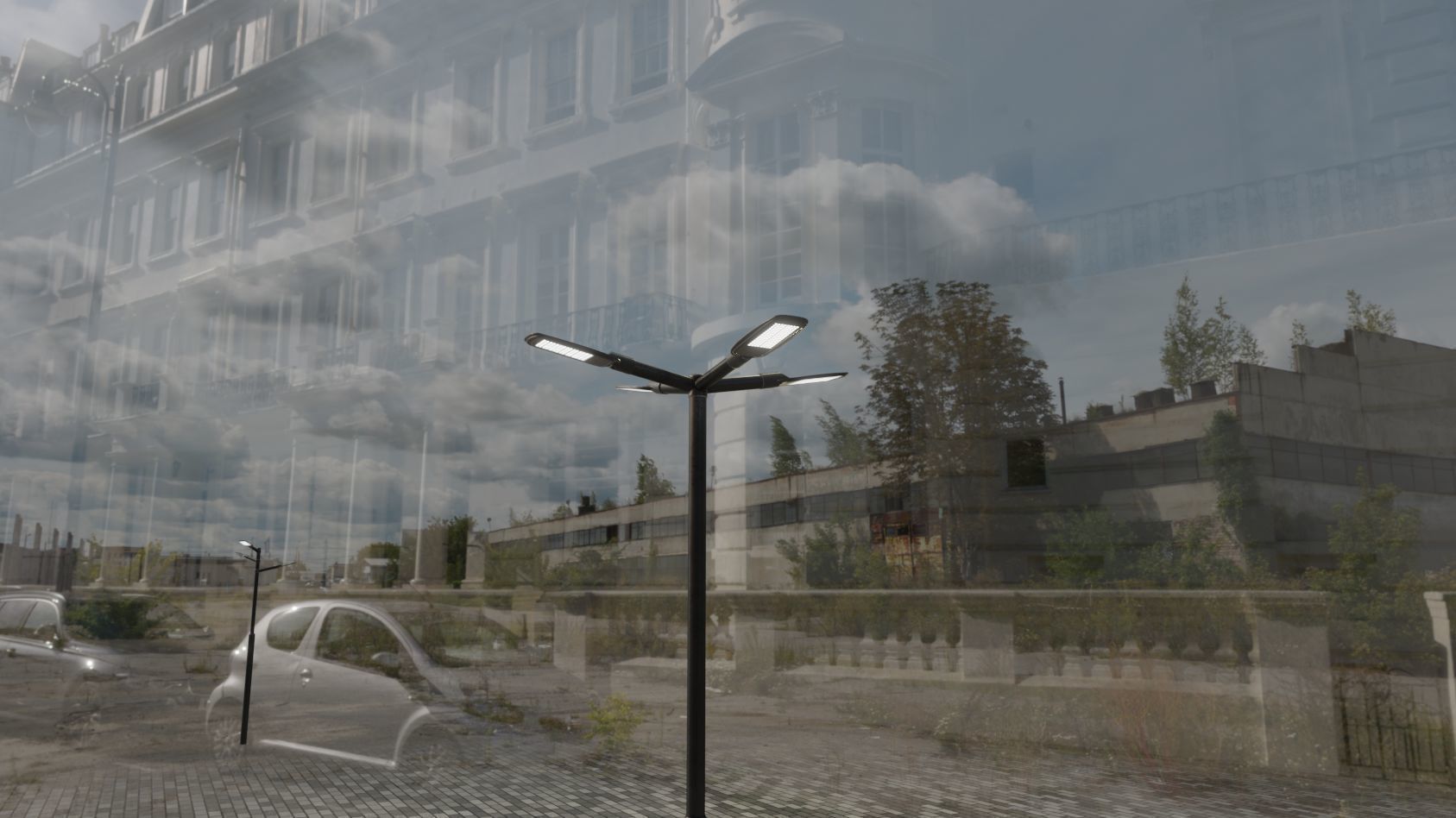 Street Light 12 version 4 3m with pole 3 Low-poly 3D model_18