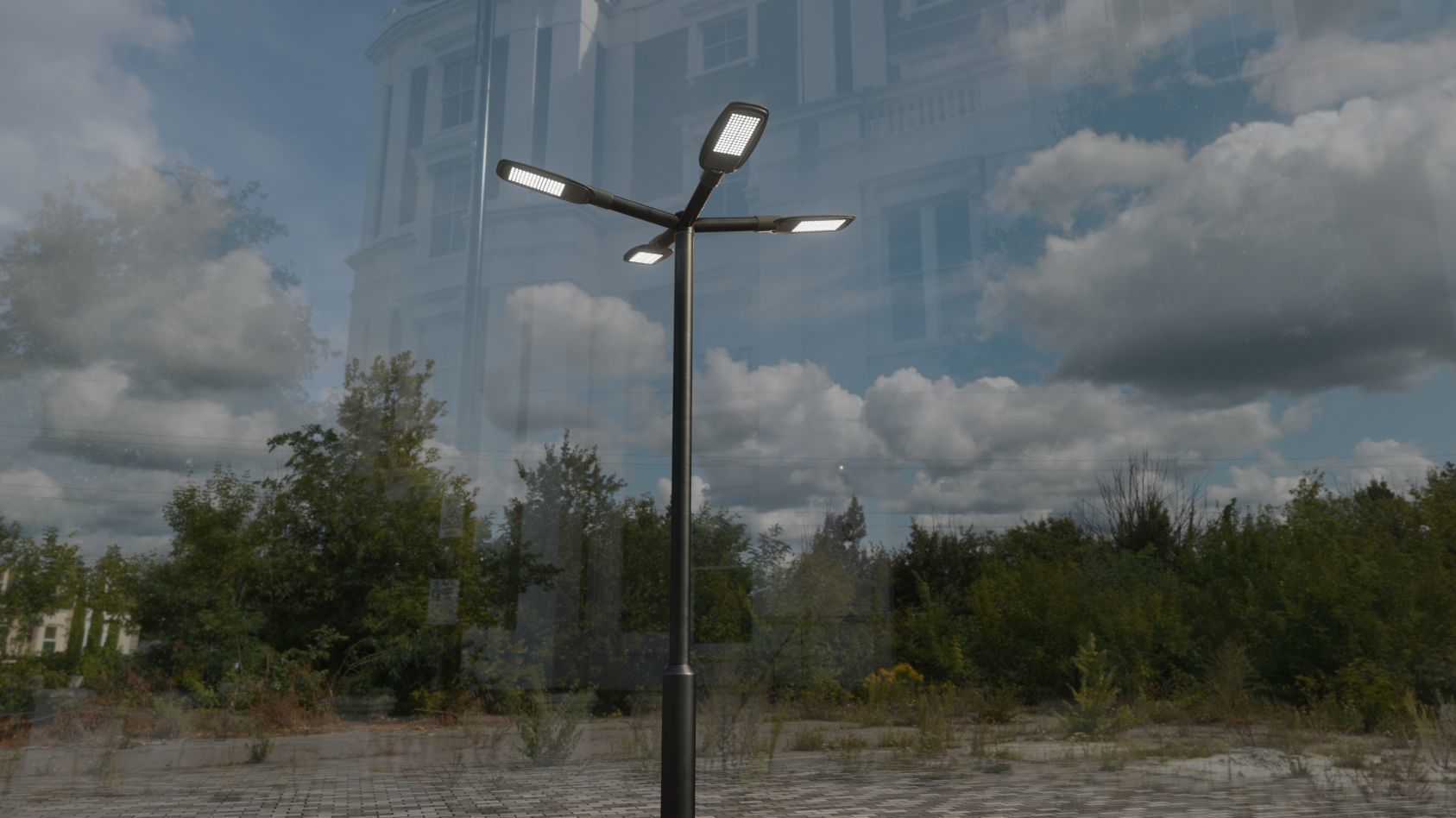 Street Light 12 version 4 3m with pole 3 Low-poly 3D model_80
