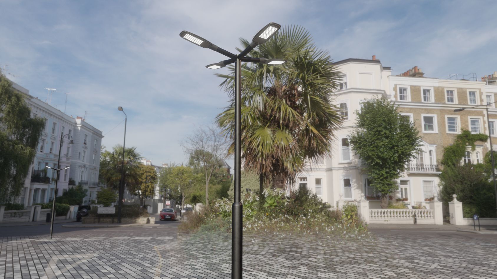 Street Light 12 version 4 3m with pole 3 Low-poly 3D model_87
