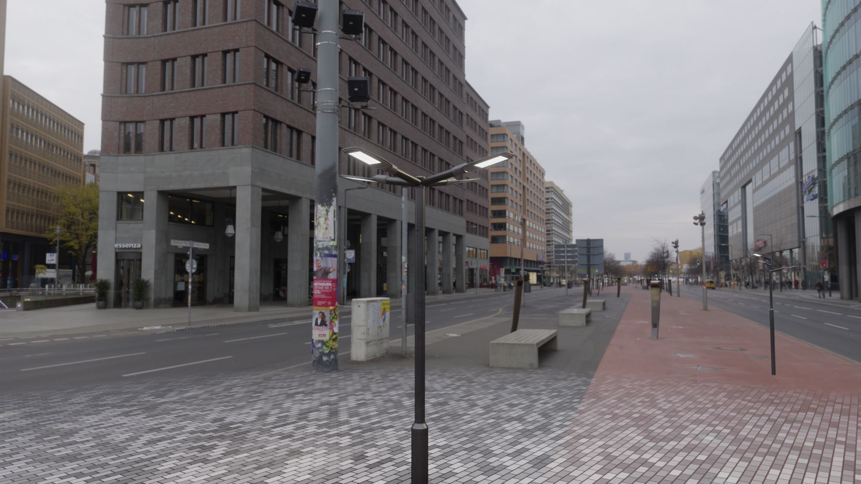 Street Light 12 version 4 3m with pole 3 Low-poly 3D model_24