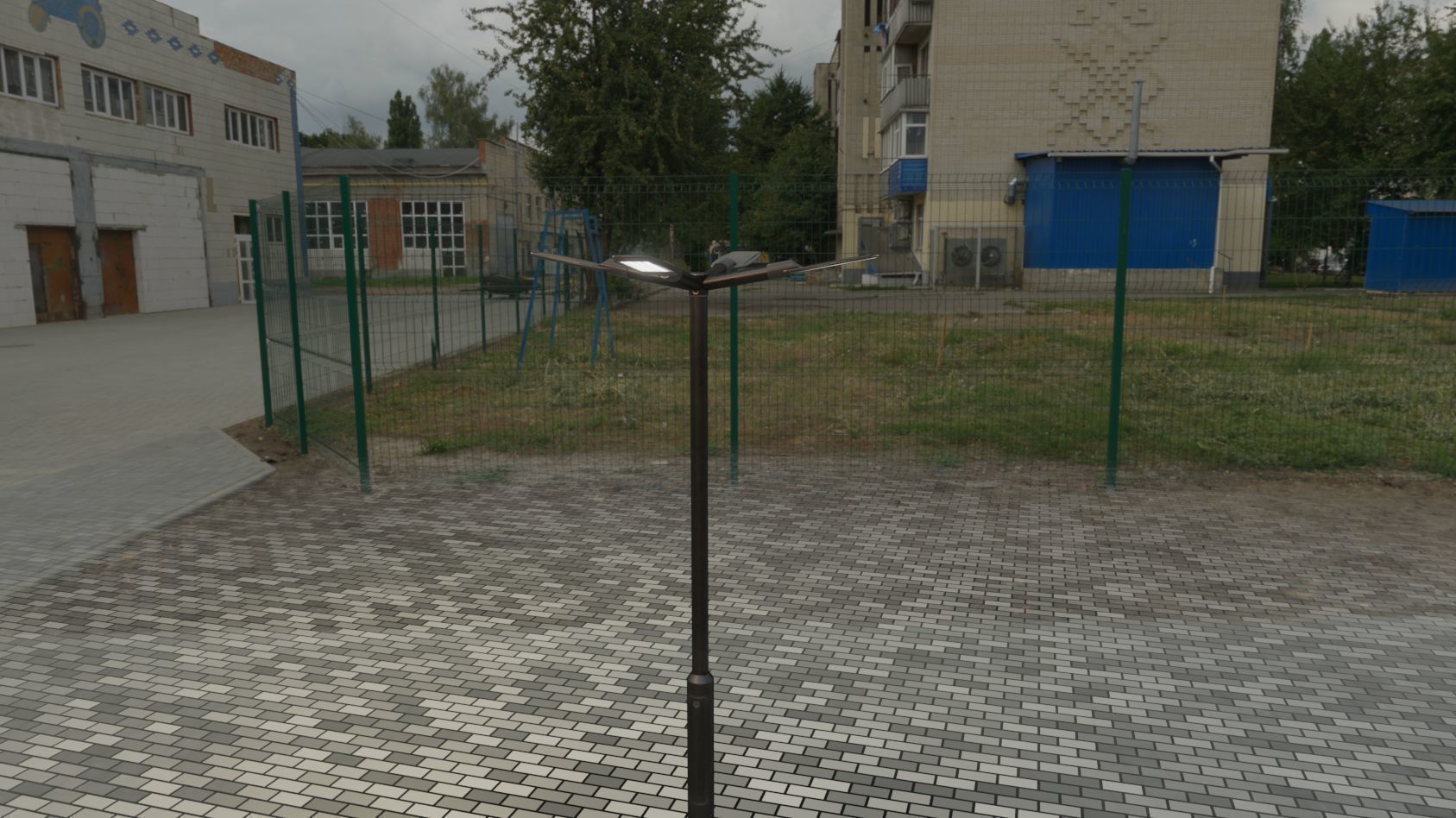 Street Light 12 version 4 3m with pole 3 Low-poly 3D model_14