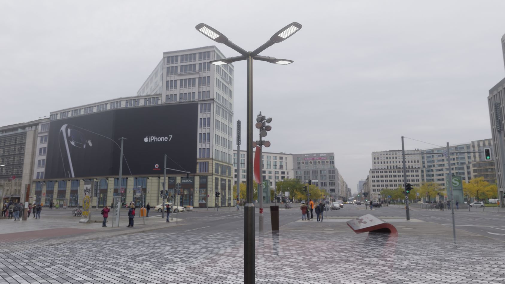 Street Light 12 version 4 3m with pole 3 Low-poly 3D model_86