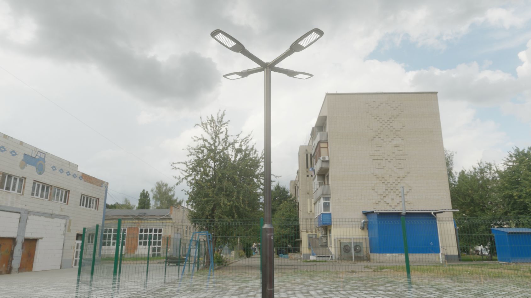 Street Light 12 version 4 3m with pole 3 Low-poly 3D model_8