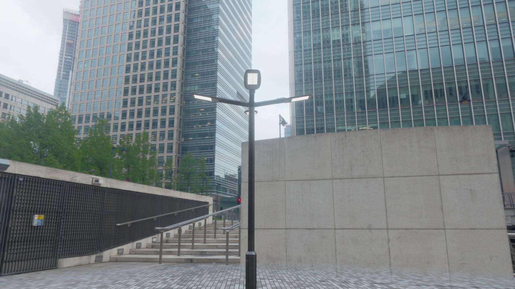 Street Light 12 version 4 3m with pole 3 Low-poly 3D model_21