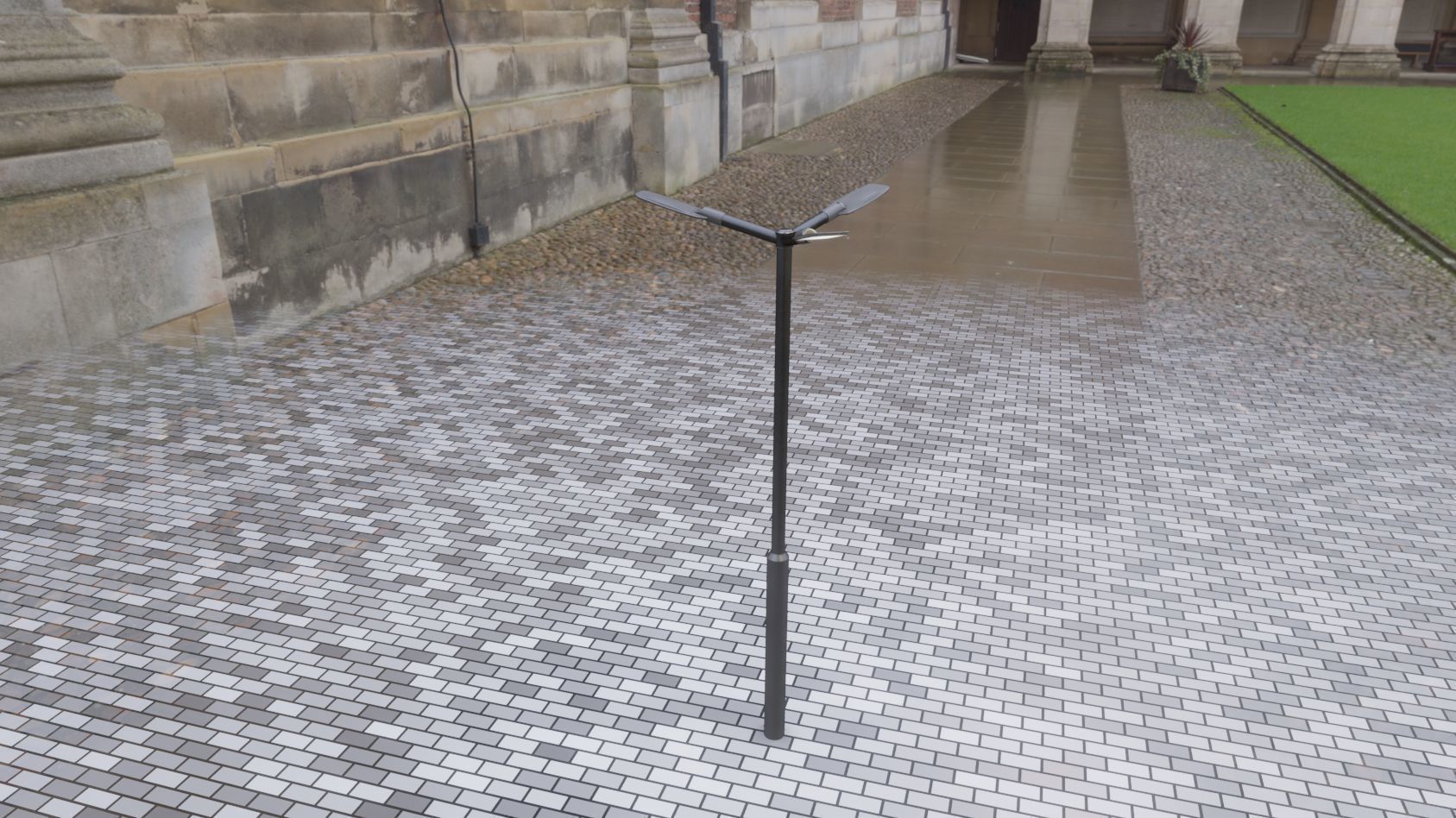 Street Light 12 version 3 3m with pole 3 Low-poly 3D model_84