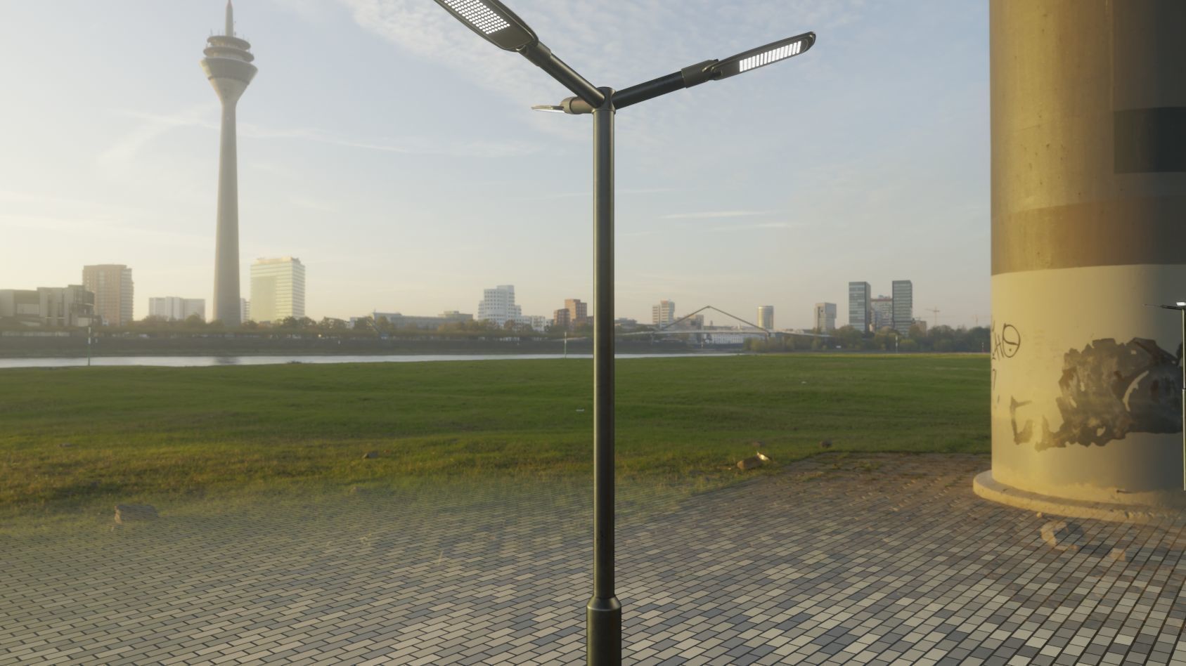 Street Light 12 version 3 3m with pole 3 Low-poly 3D model_21