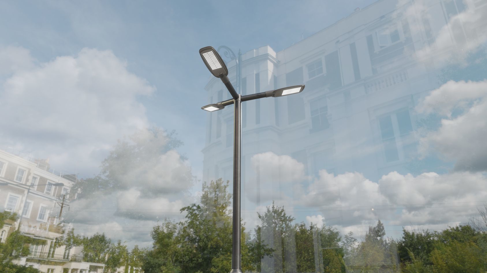 Street Light 12 version 3 3m with pole 3 Low-poly 3D model_9