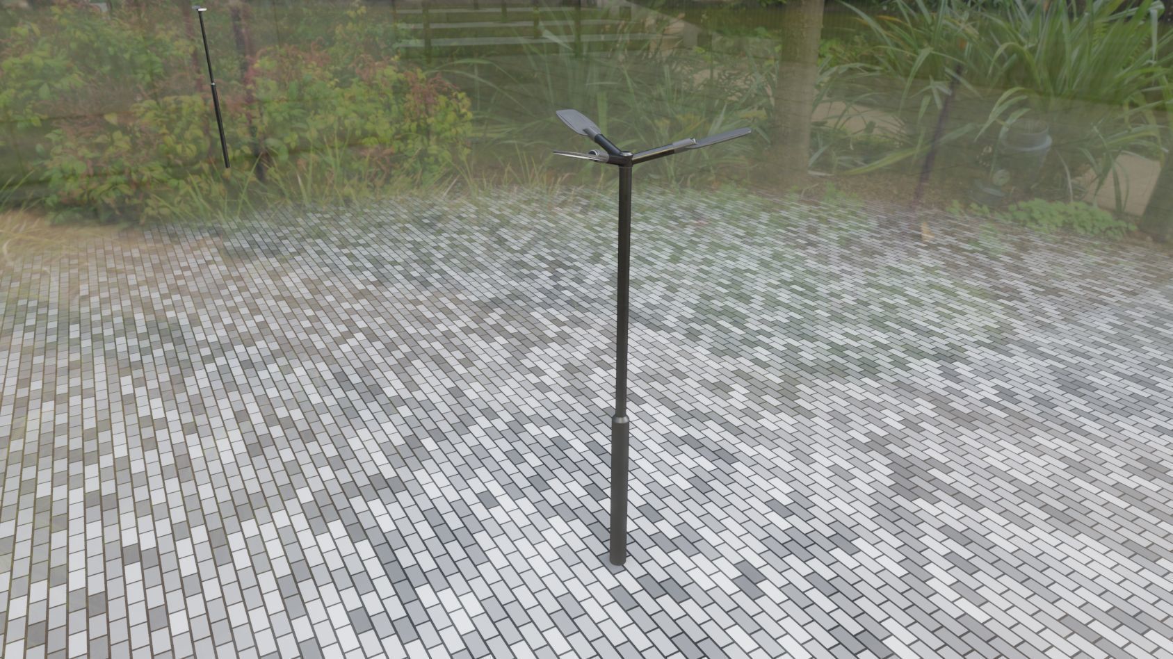 Street Light 12 version 3 3m with pole 3 Low-poly 3D model_88