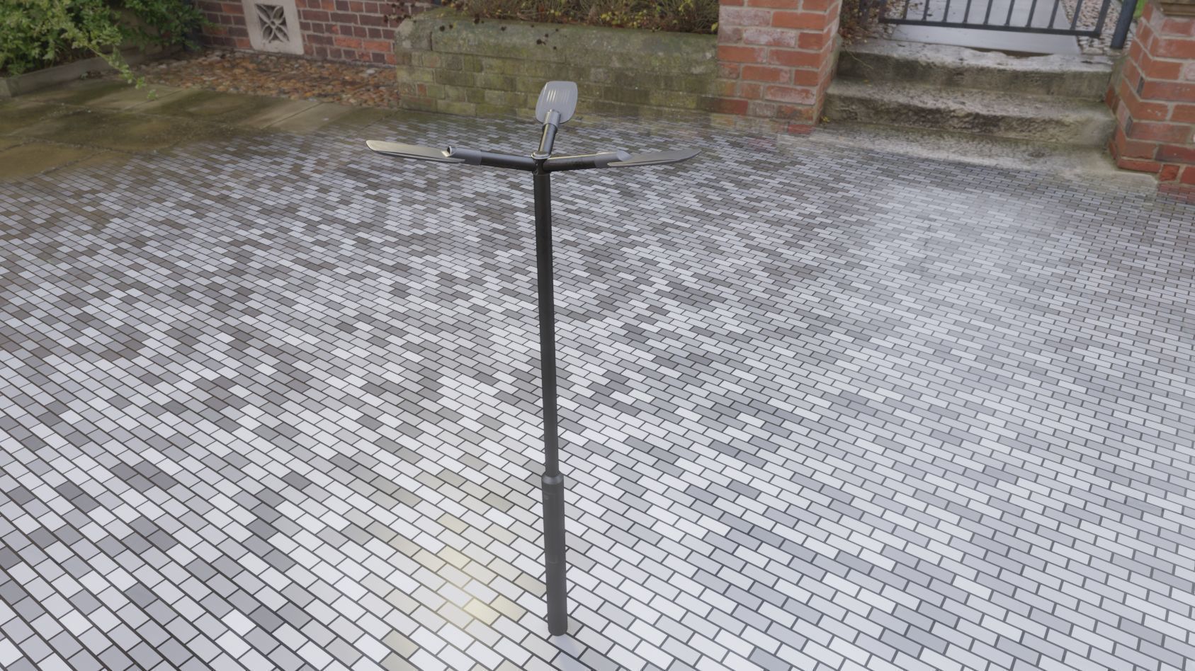 Street Light 12 version 3 3m with pole 3 Low-poly 3D model_69