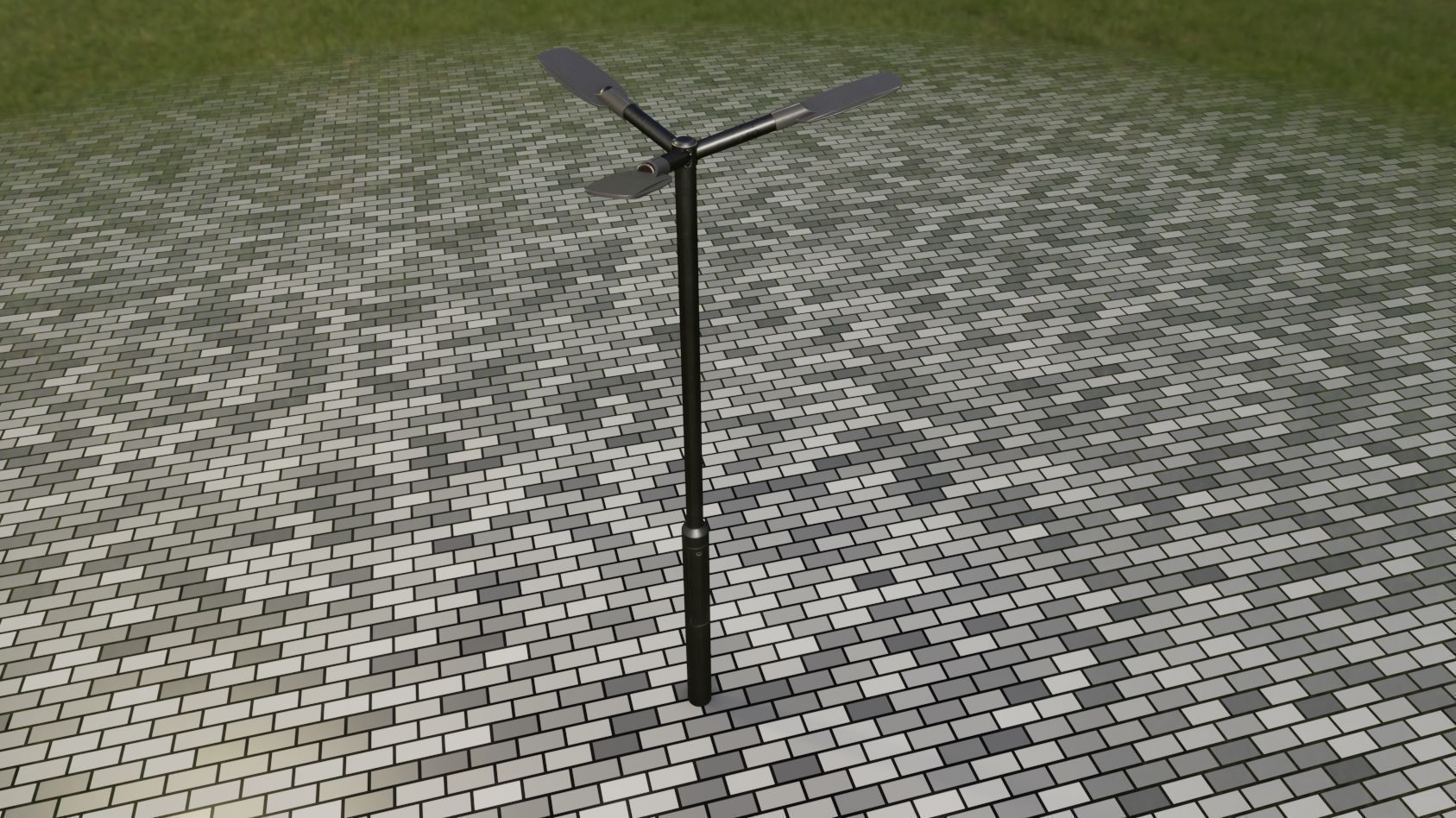 Street Light 12 version 3 3m with pole 3 Low-poly 3D model_64