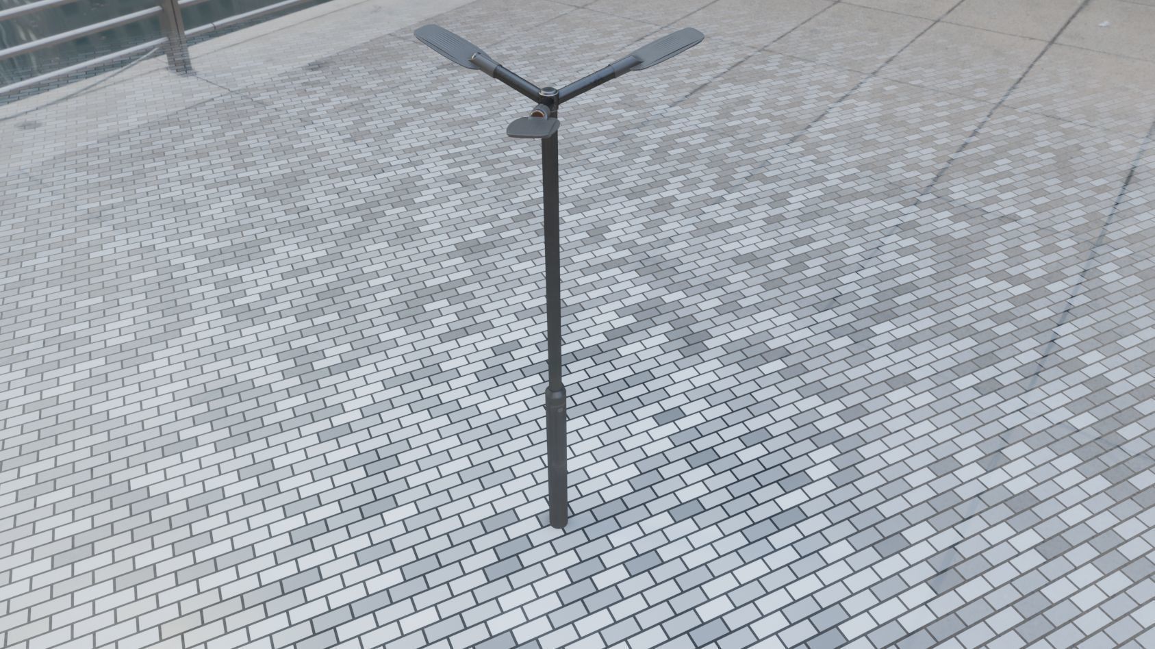 Street Light 12 version 3 3m with pole 3 Low-poly 3D model_63