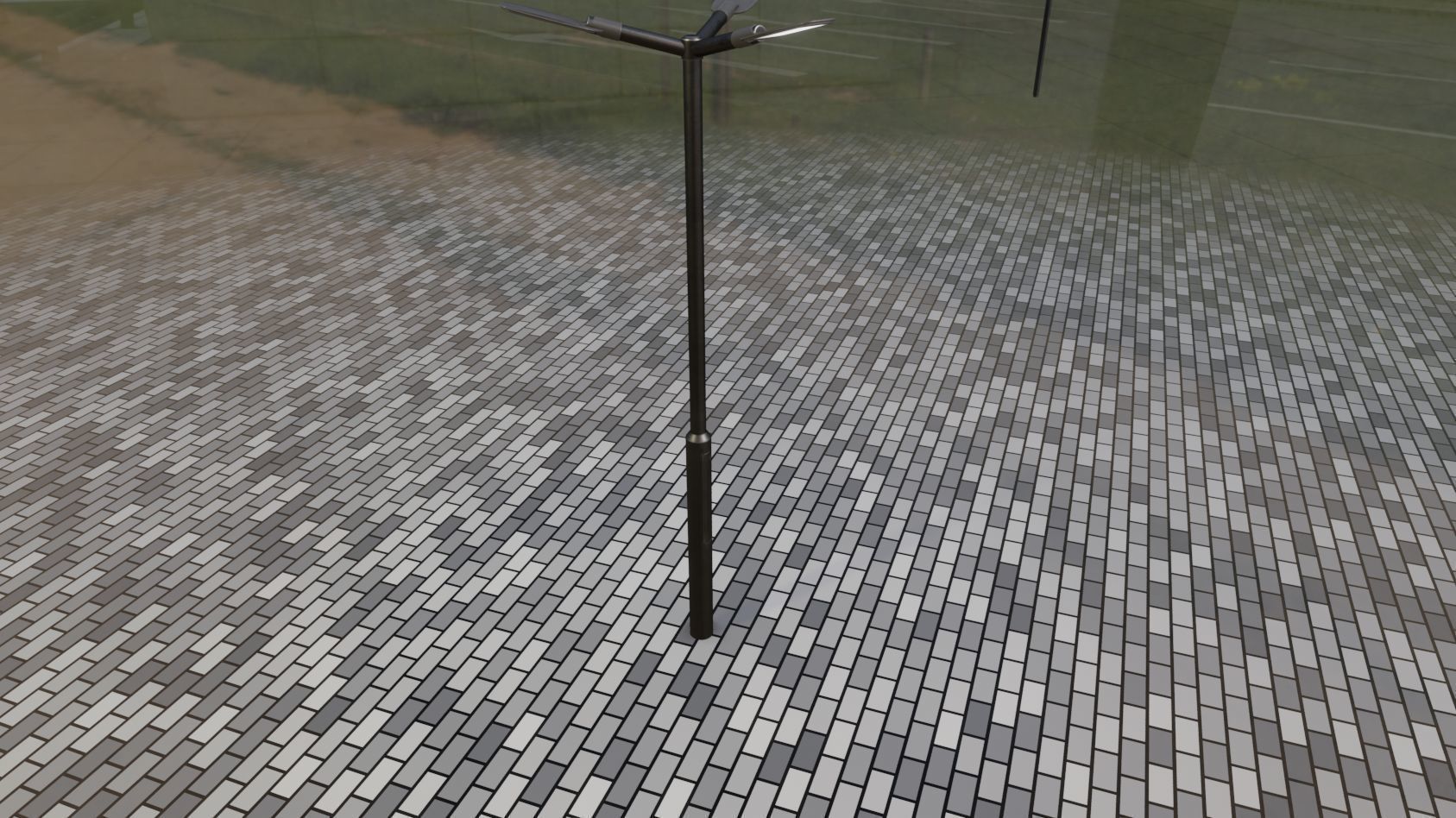 Street Light 12 version 3 3m with pole 3 Low-poly 3D model_59