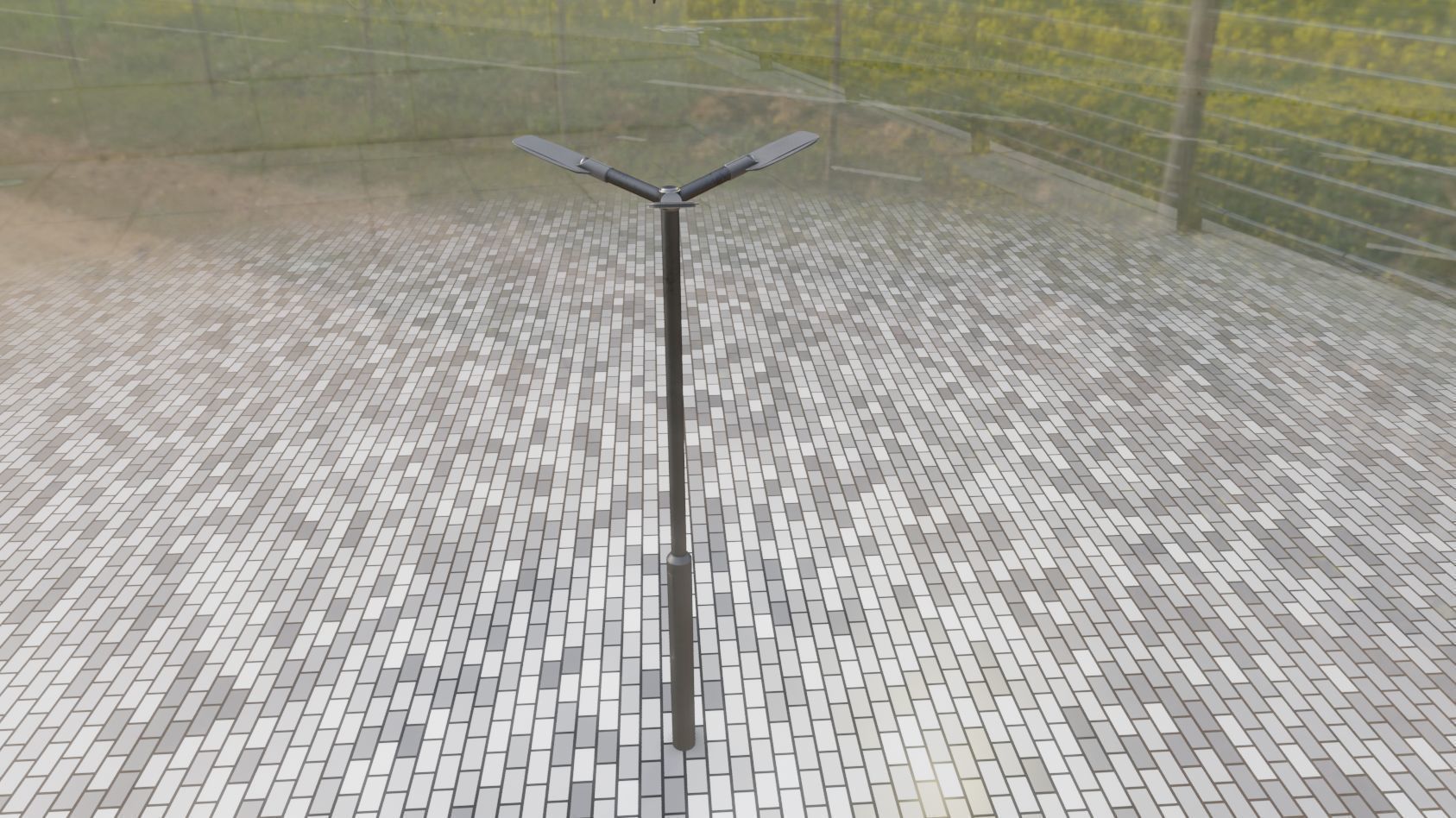 Street Light 12 version 3 3m with pole 3 Low-poly 3D model_74