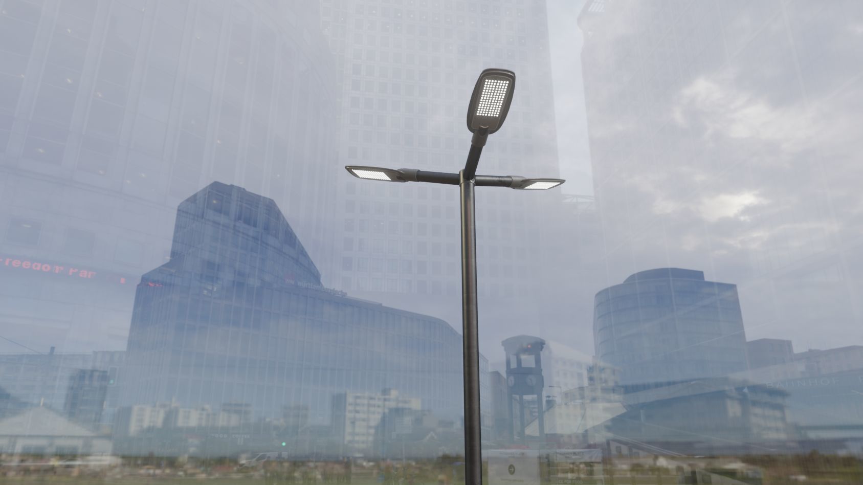 Street Light 12 version 3 3m with pole 3 Low-poly 3D model_38