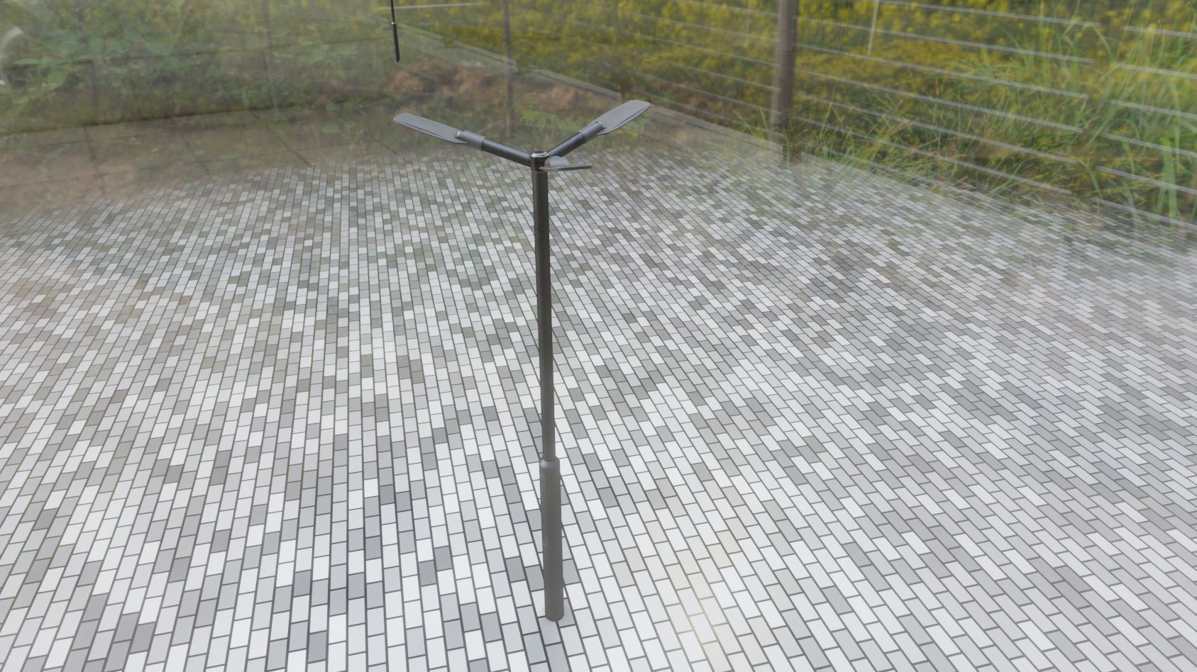 Street Light 12 version 3 3m with pole 3 Low-poly 3D model_73