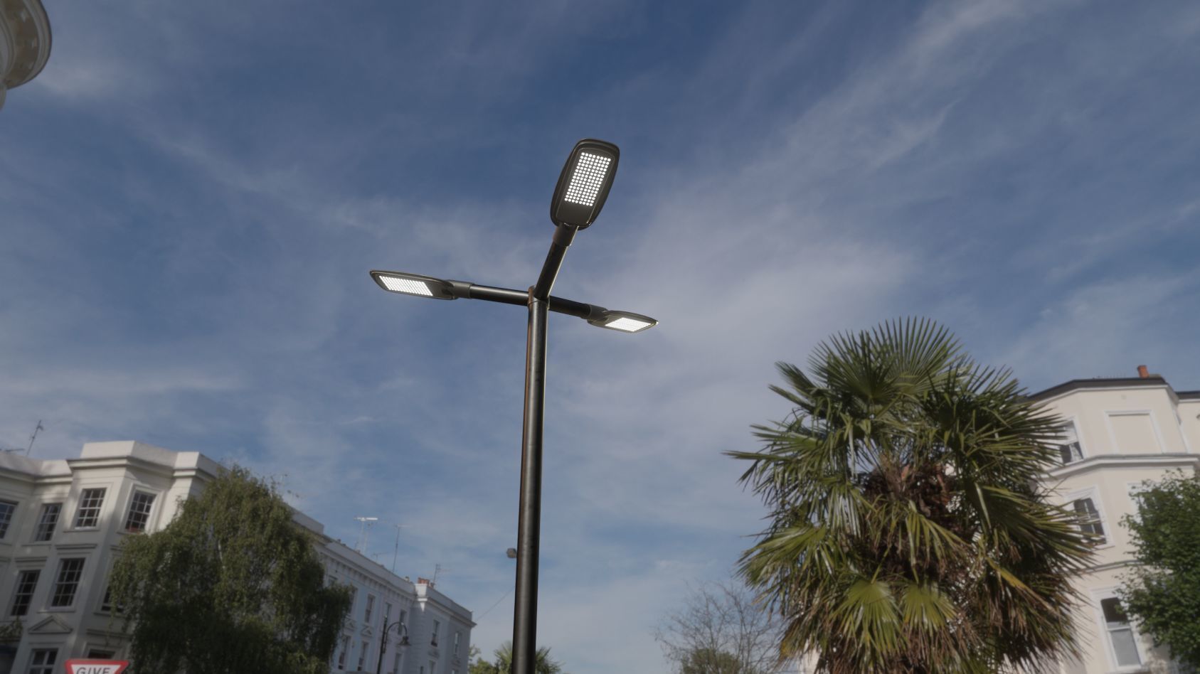 Street Light 12 version 3 3m with pole 3 Low-poly 3D model_16