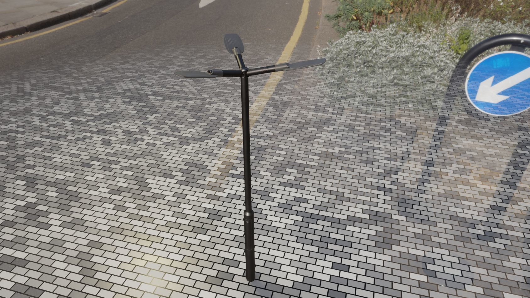 Street Light 12 version 3 3m with pole 3 Low-poly 3D model_67