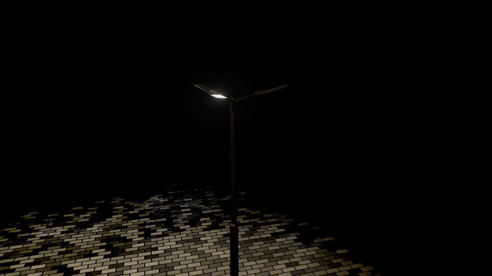 Street Light 12 version 3 3m with pole 3 Low-poly 3D model_98
