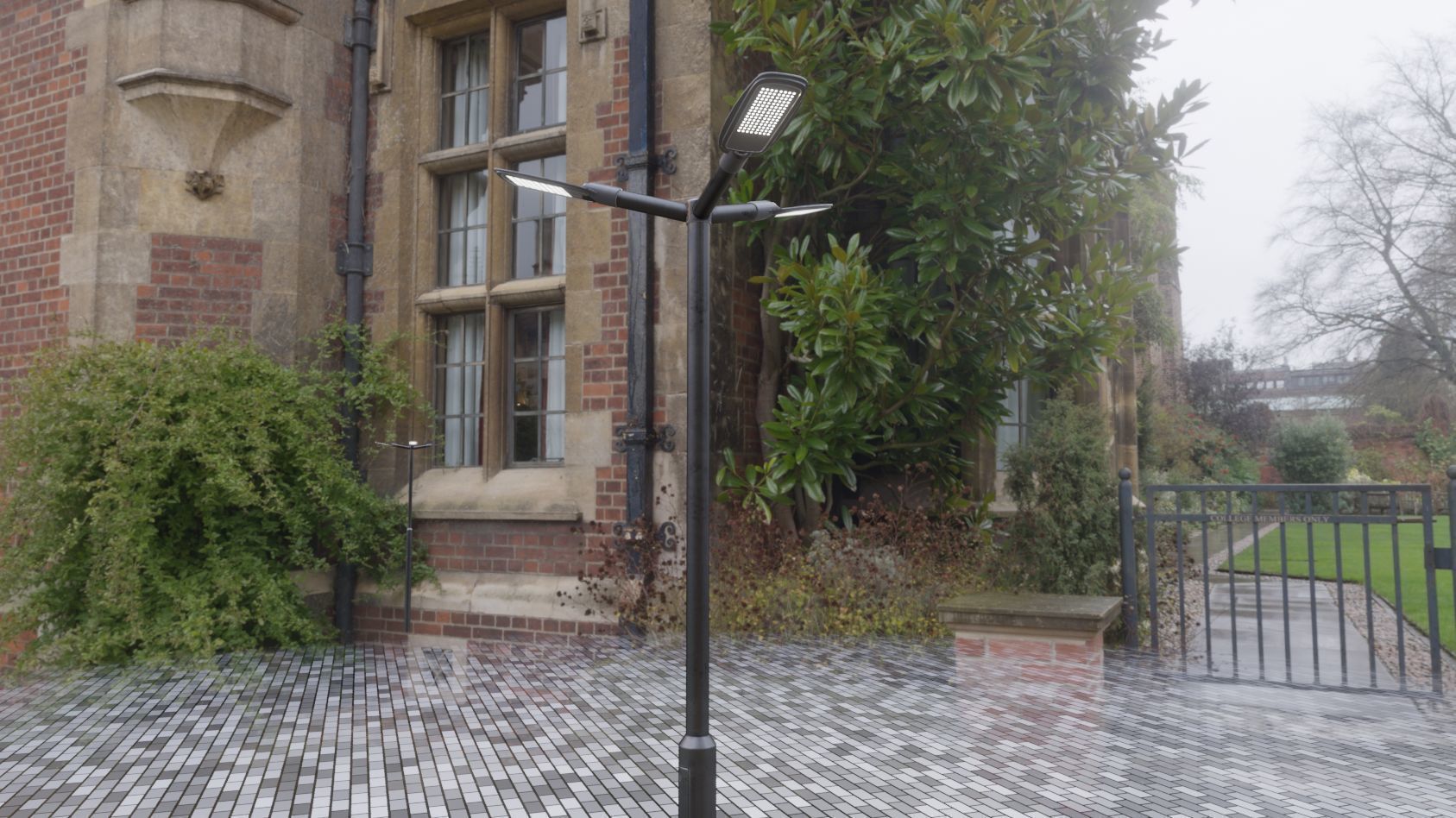 Street Light 12 version 3 3m with pole 3 Low-poly 3D model_6