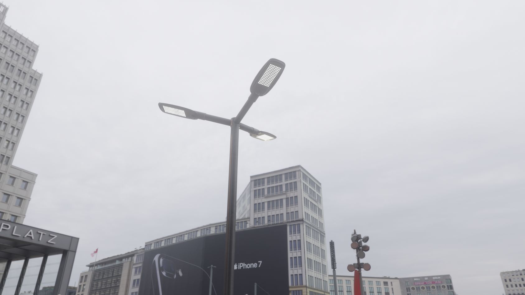 Street Light 12 version 3 3m with pole 3 Low-poly 3D model_15