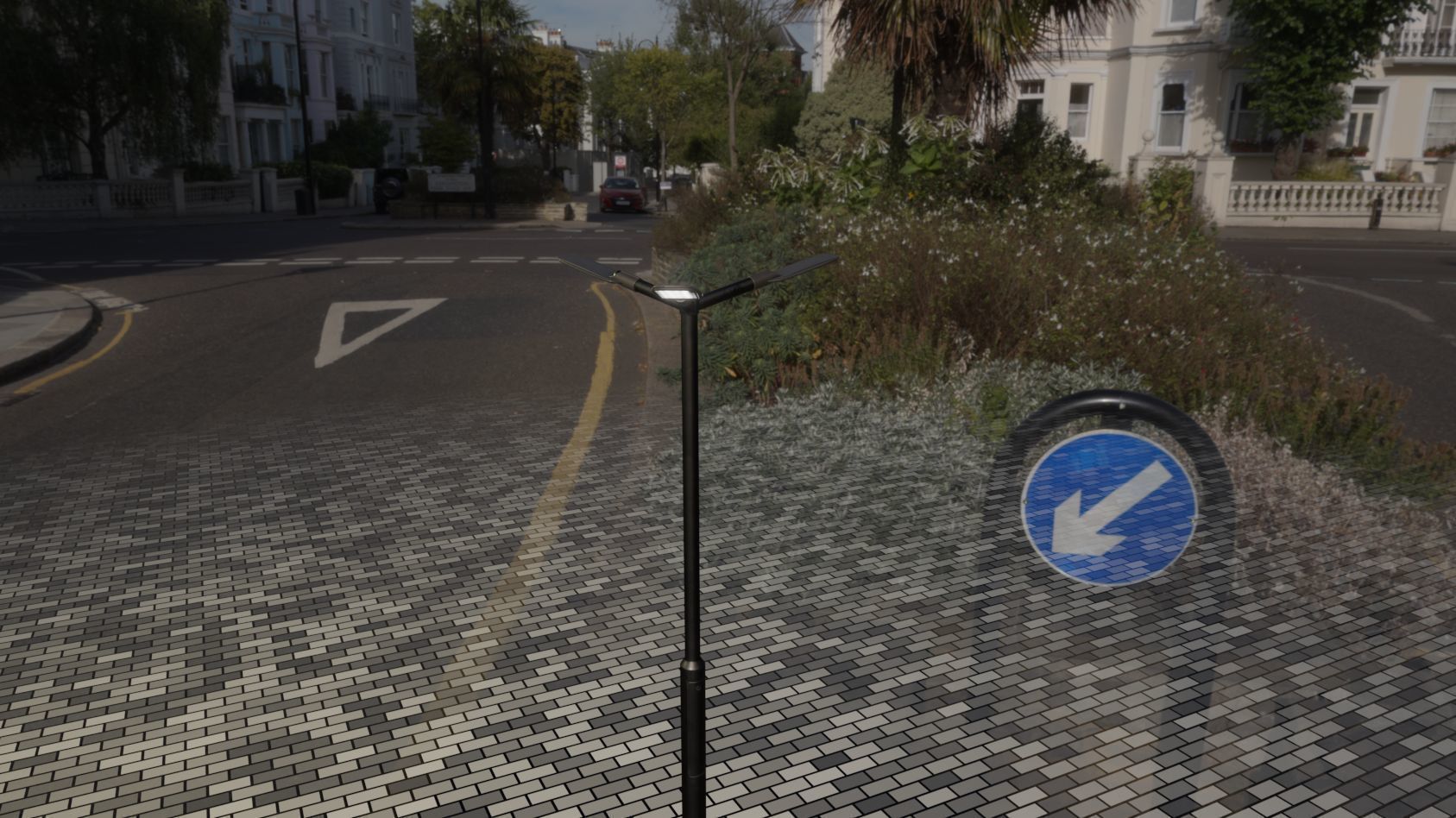 Street Light 12 version 3 3m with pole 3 Low-poly 3D model_97