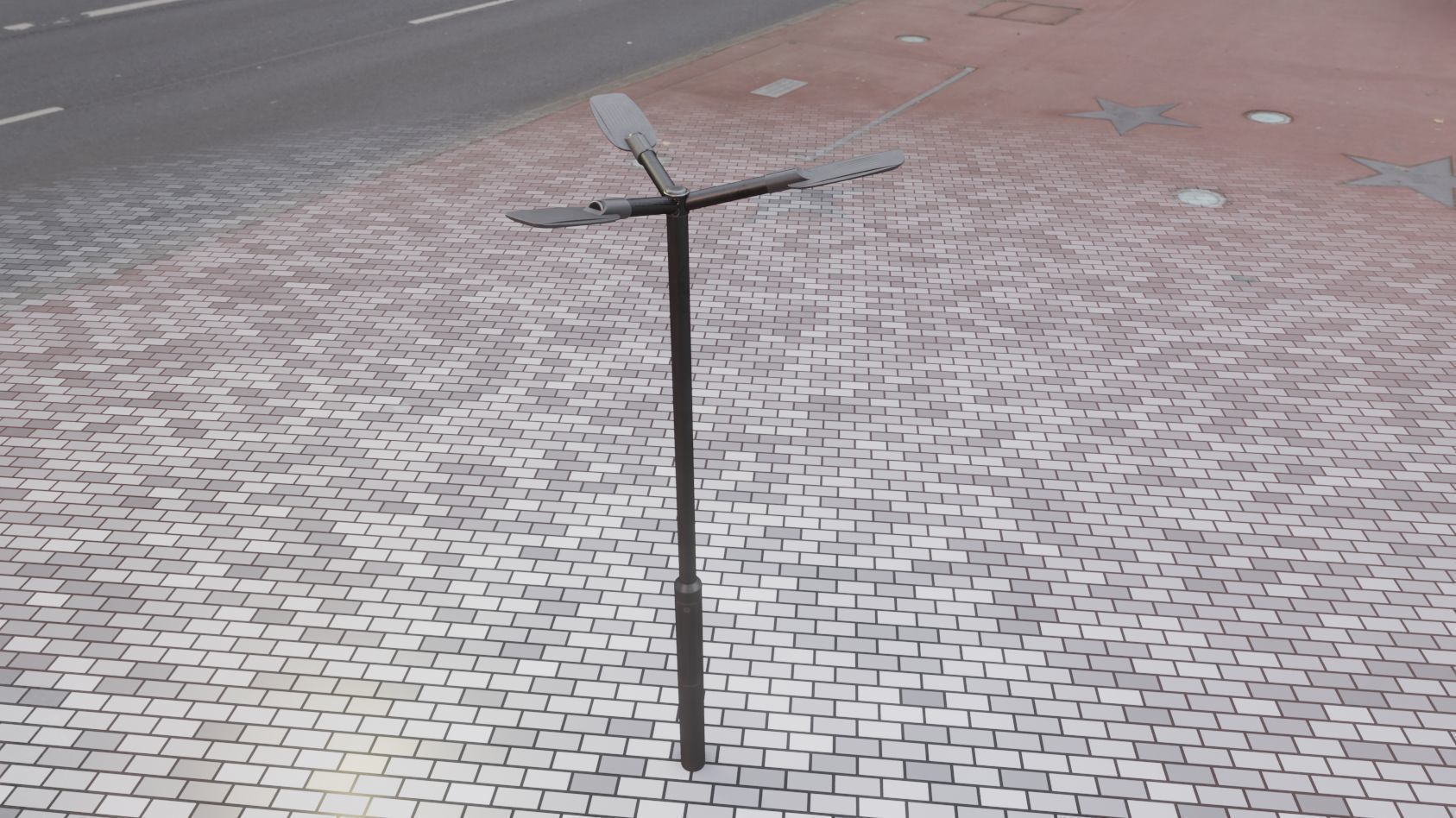 Street Light 12 version 3 3m with pole 3 Low-poly 3D model_66