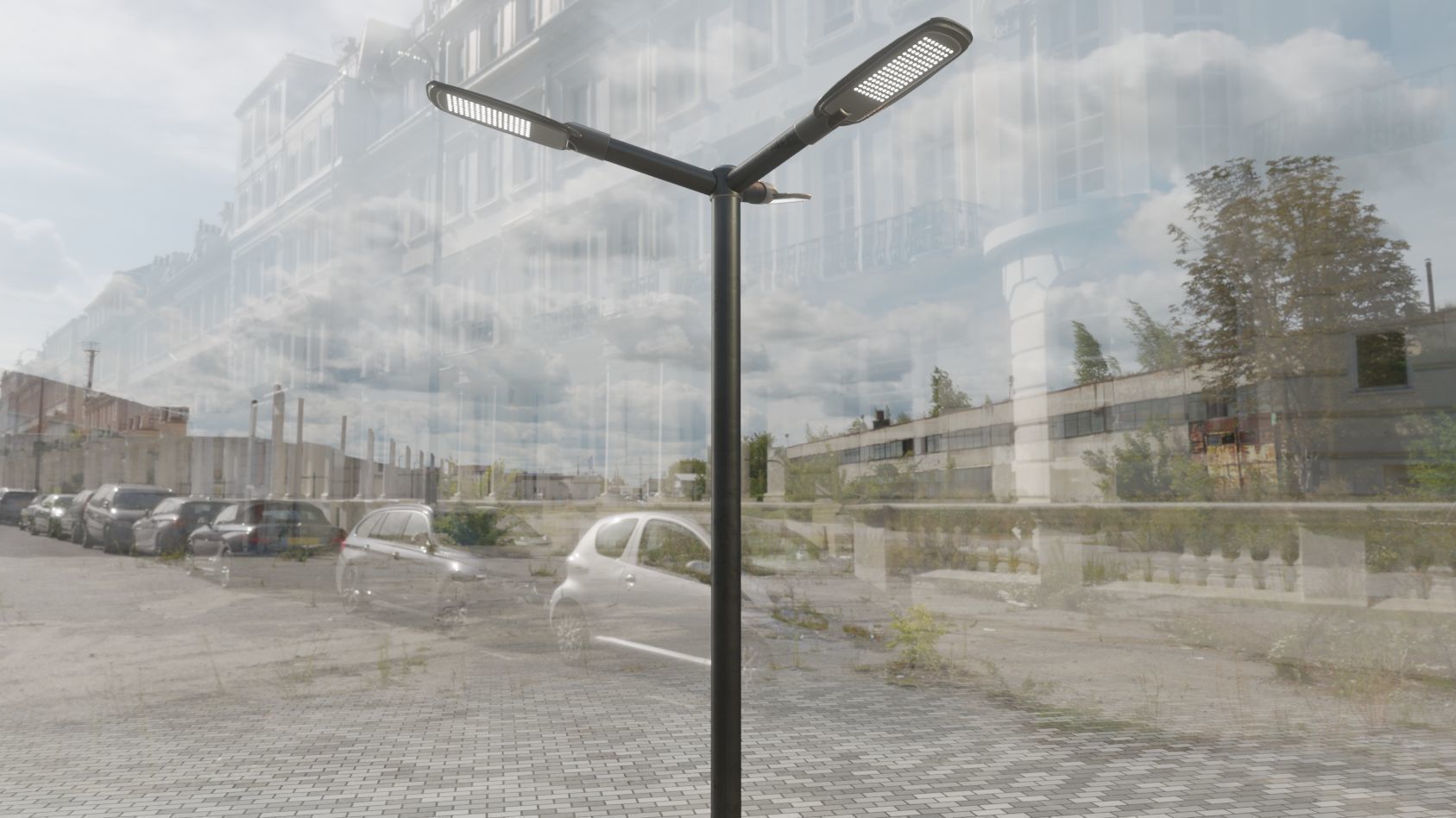 Street Light 12 version 3 3m with pole 3 Low-poly 3D model_24