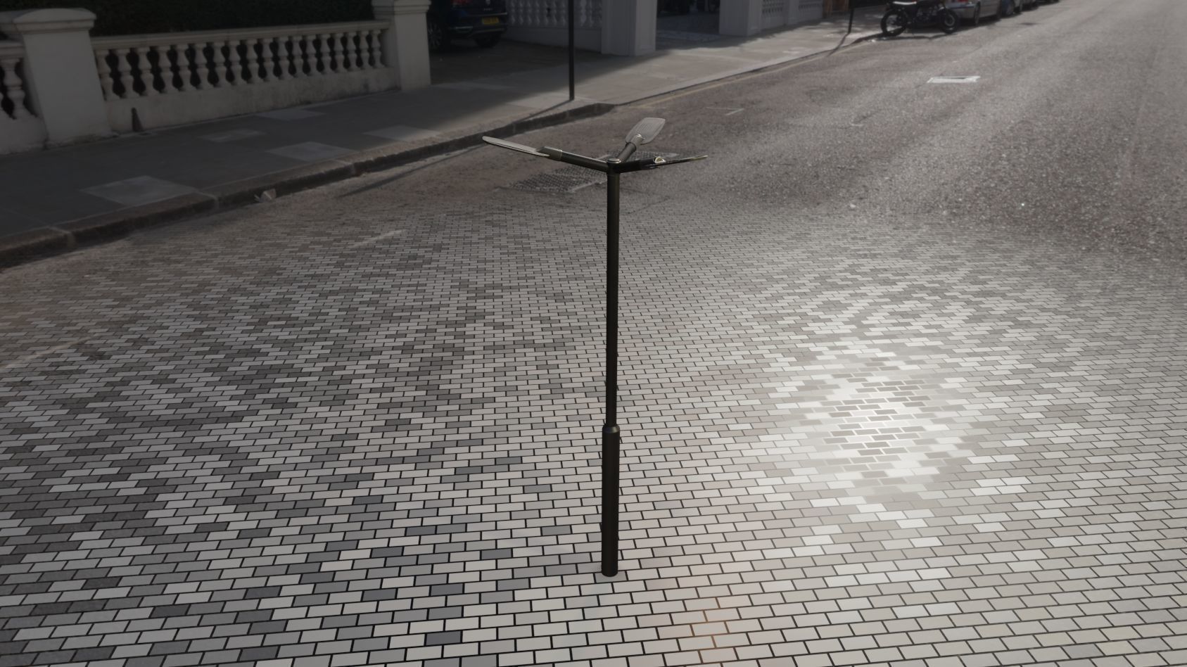 Street Light 12 version 3 3m with pole 3 Low-poly 3D model_82