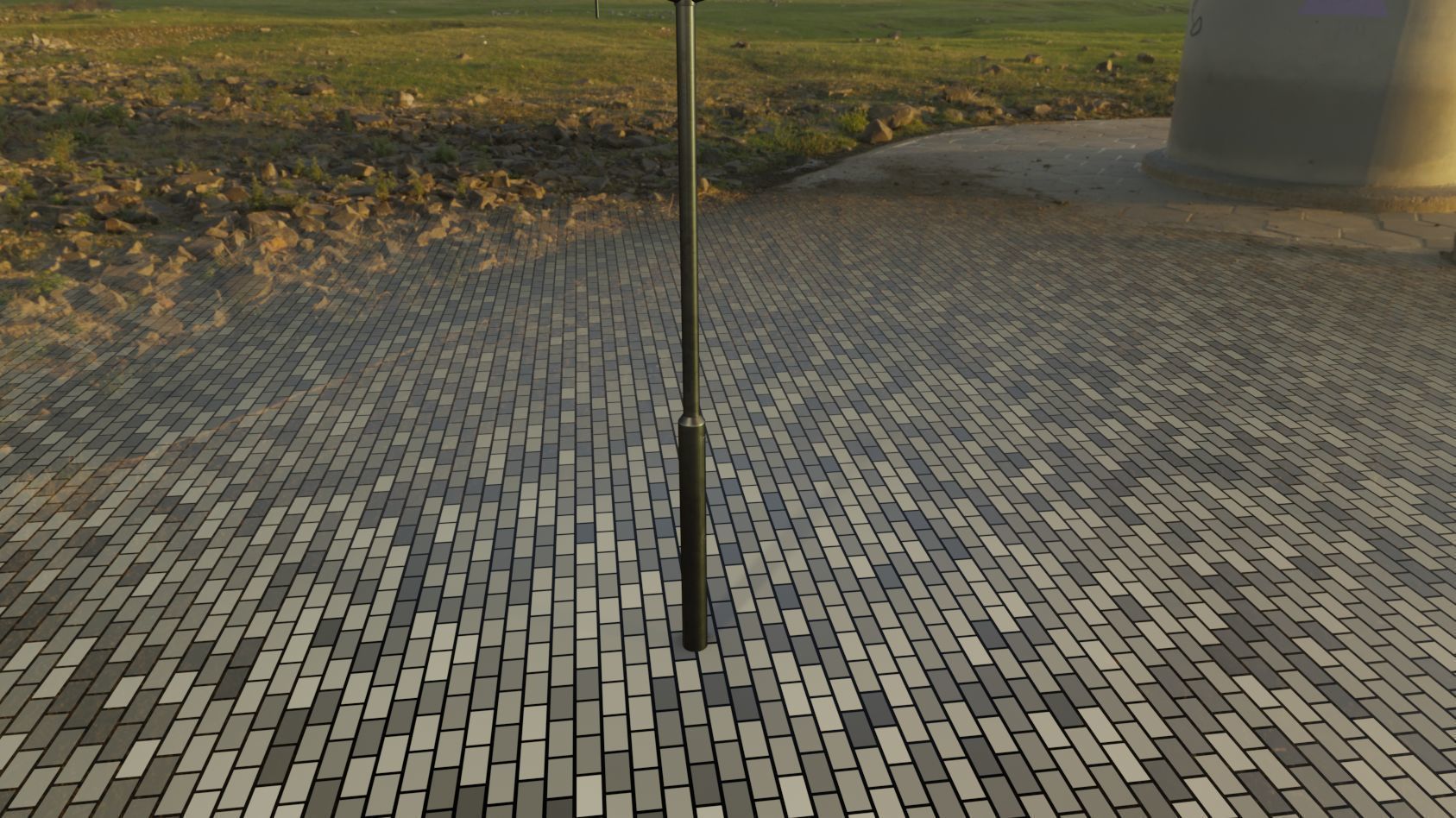 Street Light 12 version 3 3m with pole 3 Low-poly 3D model_57