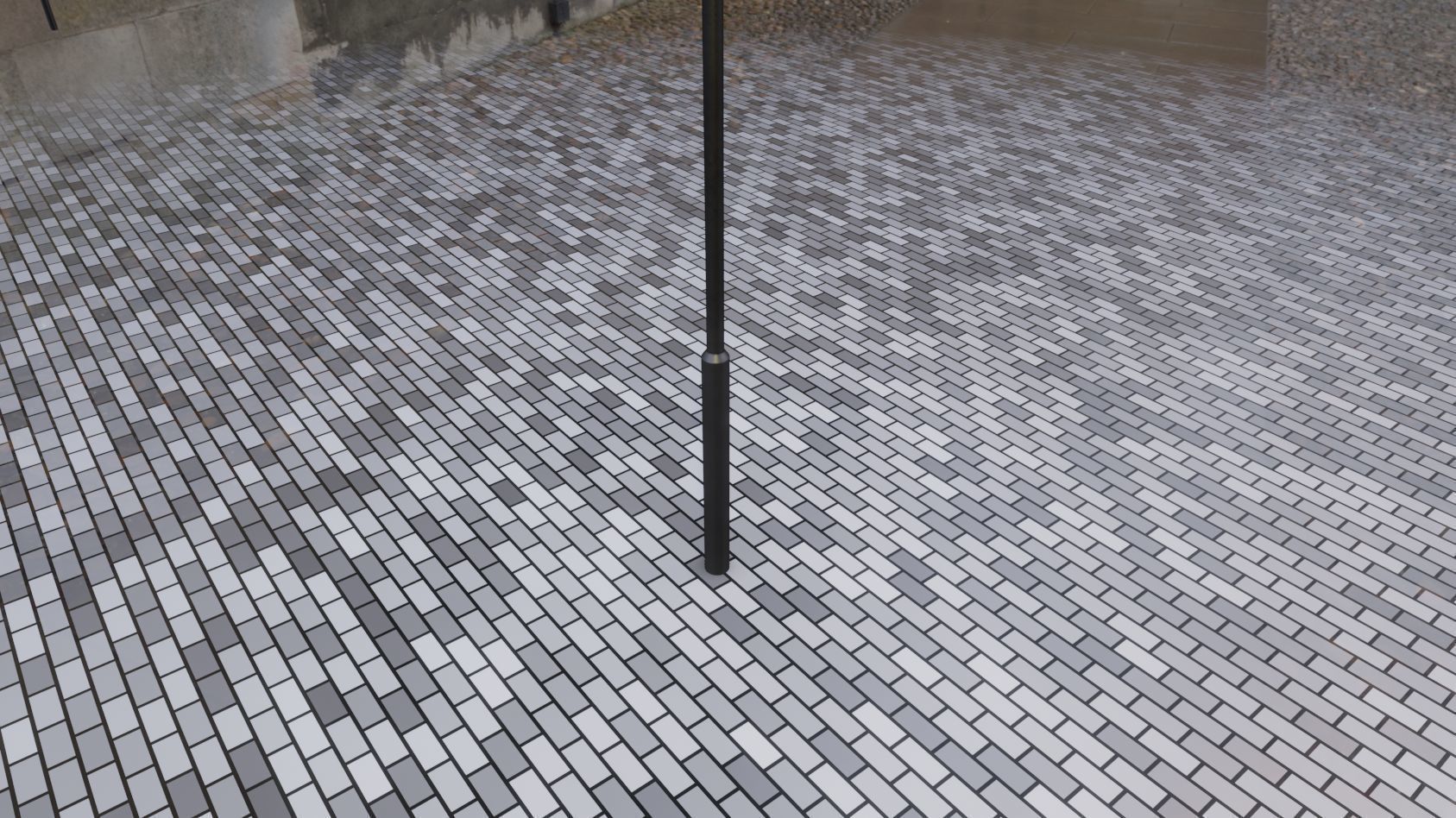 Street Light 12 version 3 3m with pole 3 Low-poly 3D model_54