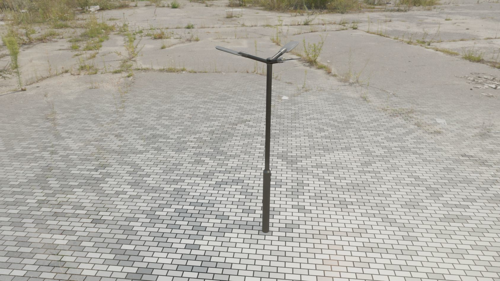 Street Light 12 version 3 3m with pole 3 Low-poly 3D model_83