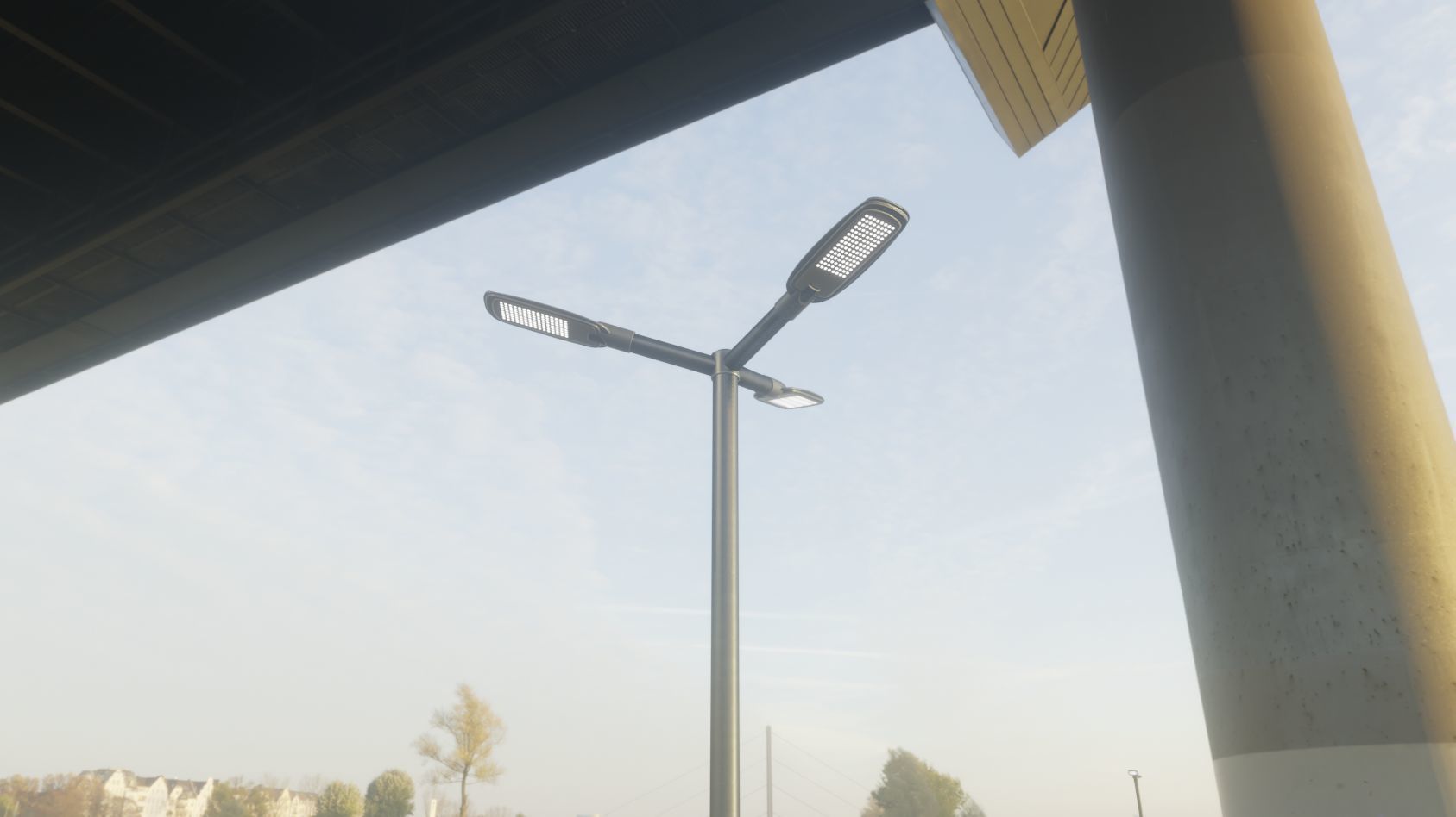 Street Light 12 version 3 3m with pole 3 Low-poly 3D model_36