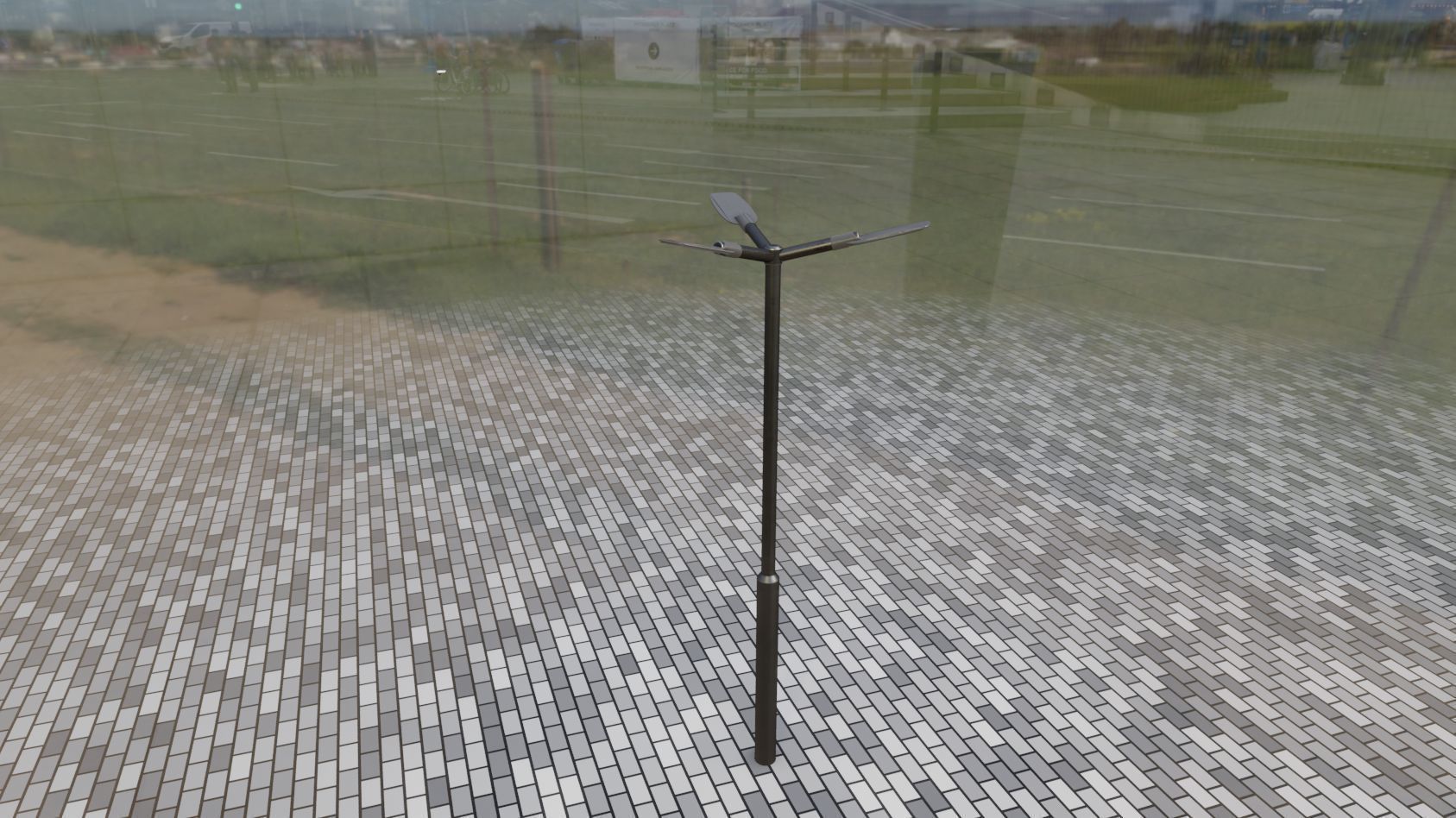 Street Light 12 version 3 3m with pole 3 Low-poly 3D model_89