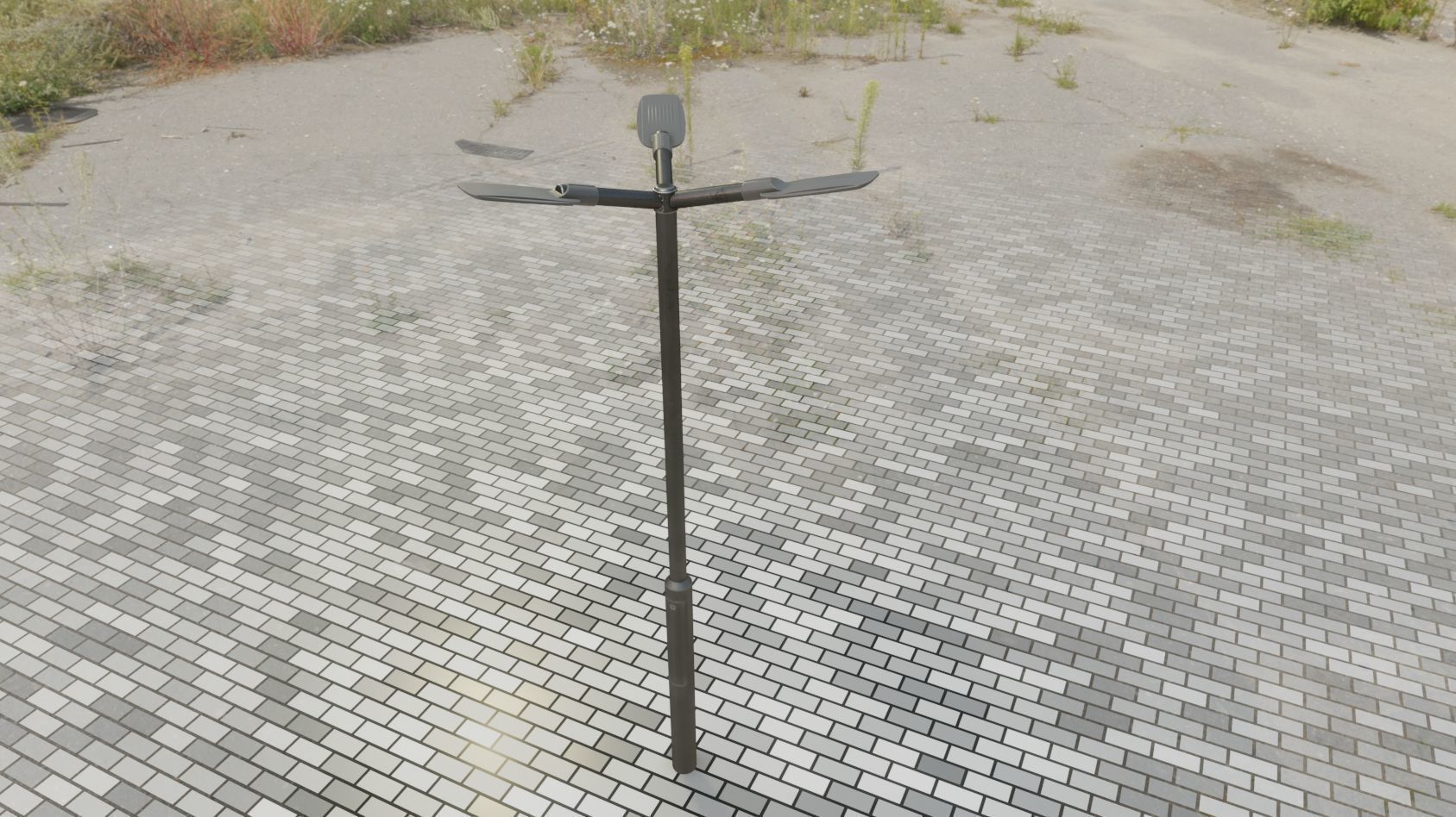 Street Light 12 version 3 3m with pole 3 Low-poly 3D model_68