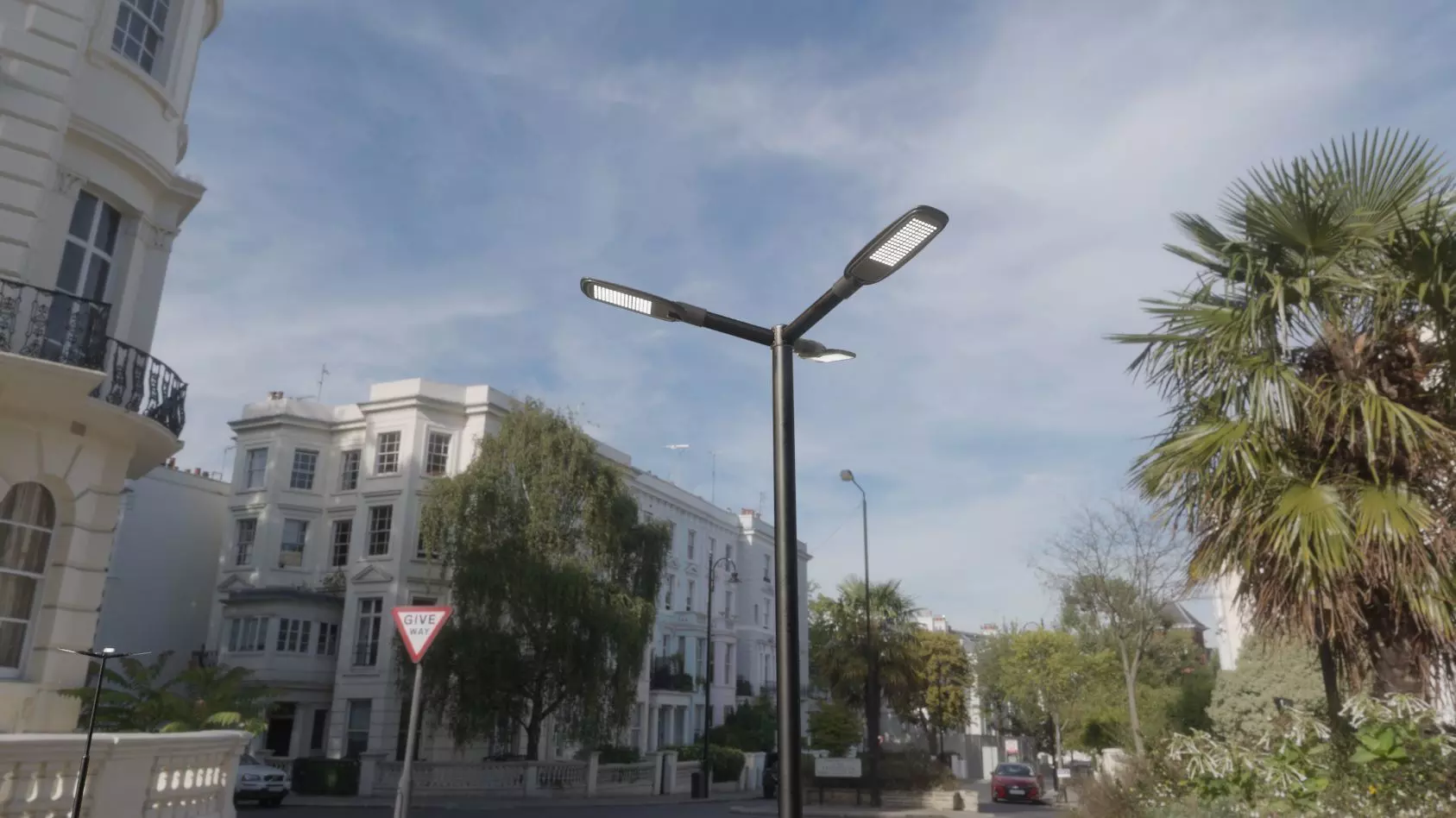 Street Light 12 version 3 3m with pole 3 Low-poly 3D model_0