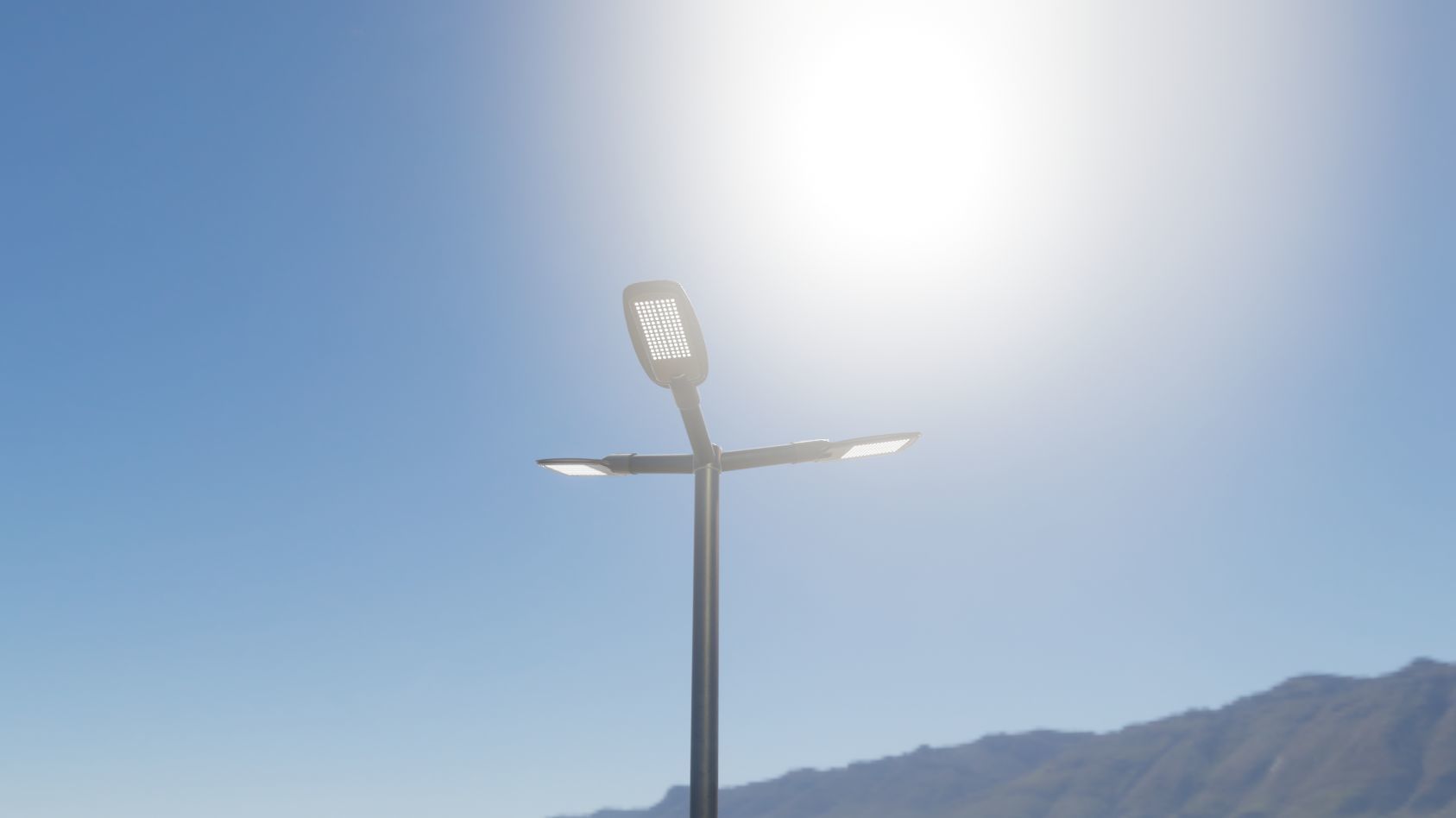 Street Light 12 version 3 3m with pole 3 Low-poly 3D model_29