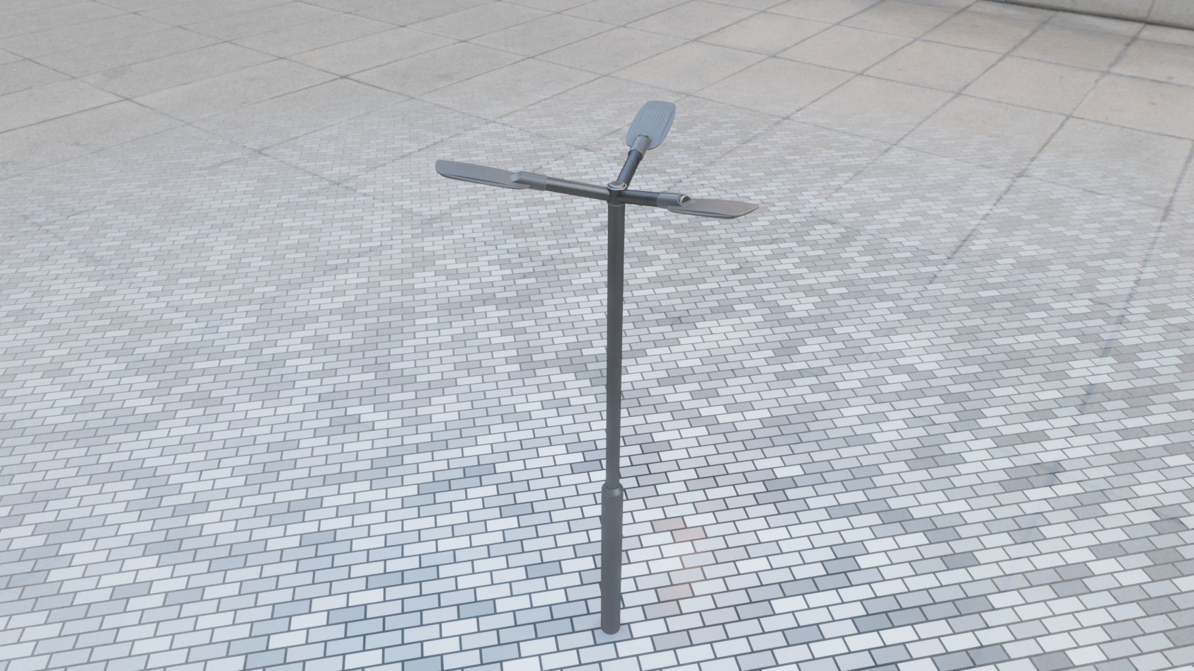 Street Light 12 version 3 3m with pole 3 Low-poly 3D model_48
